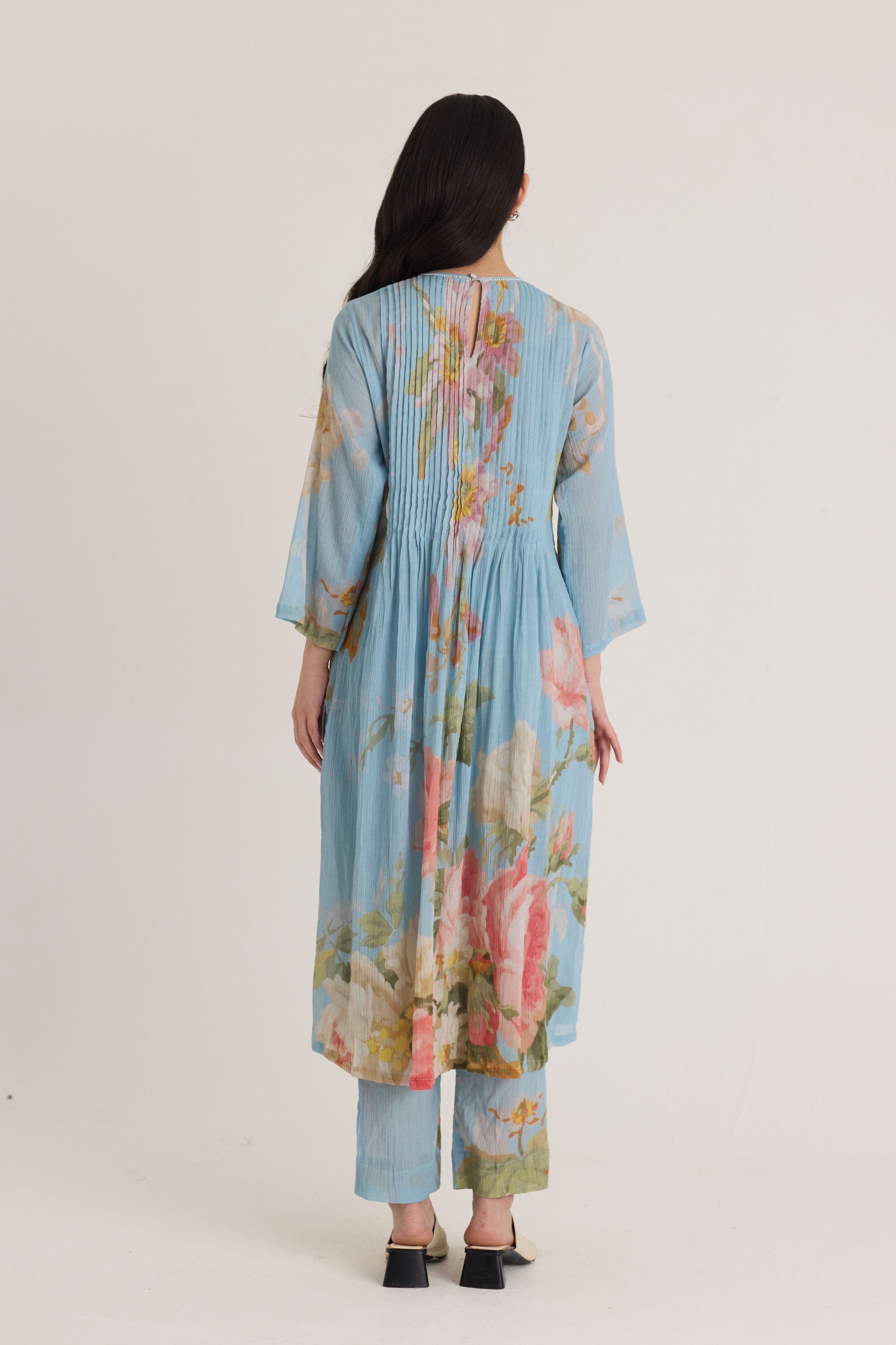 Taffy Pintucks Kurta Set