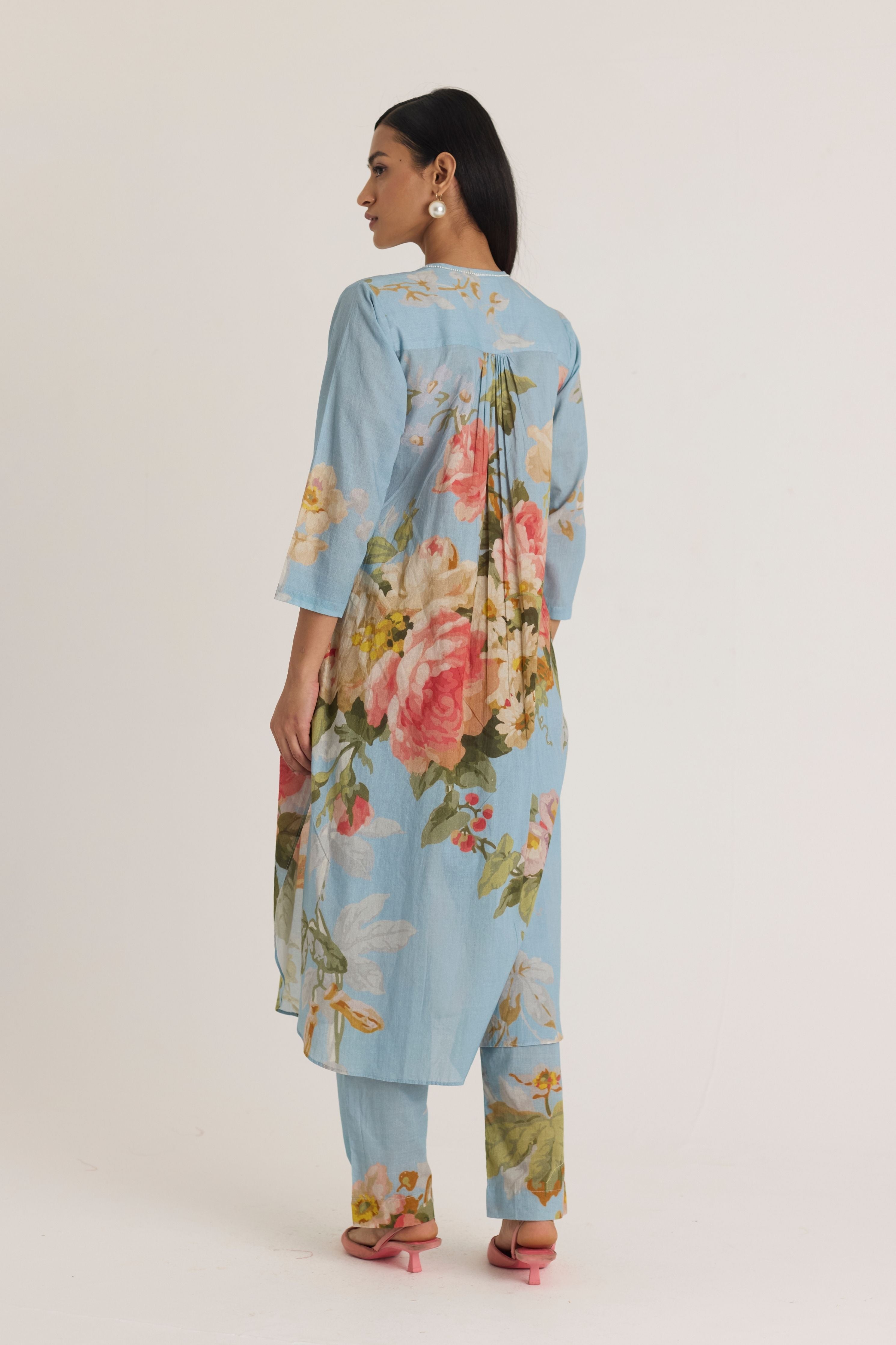 Taffy Long Cotton Kurta Set