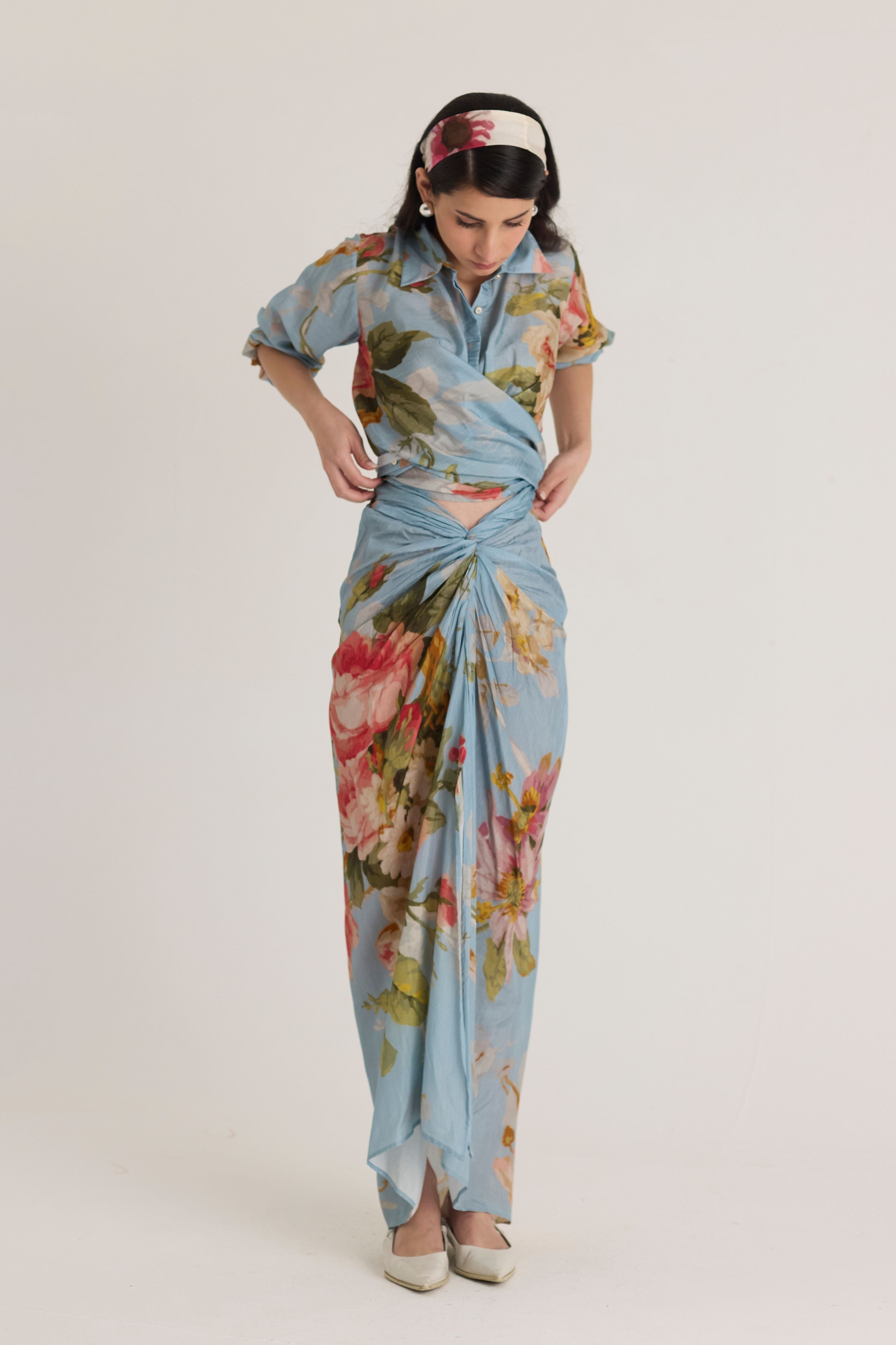Taffy Tie-Up Top & Skirt Set