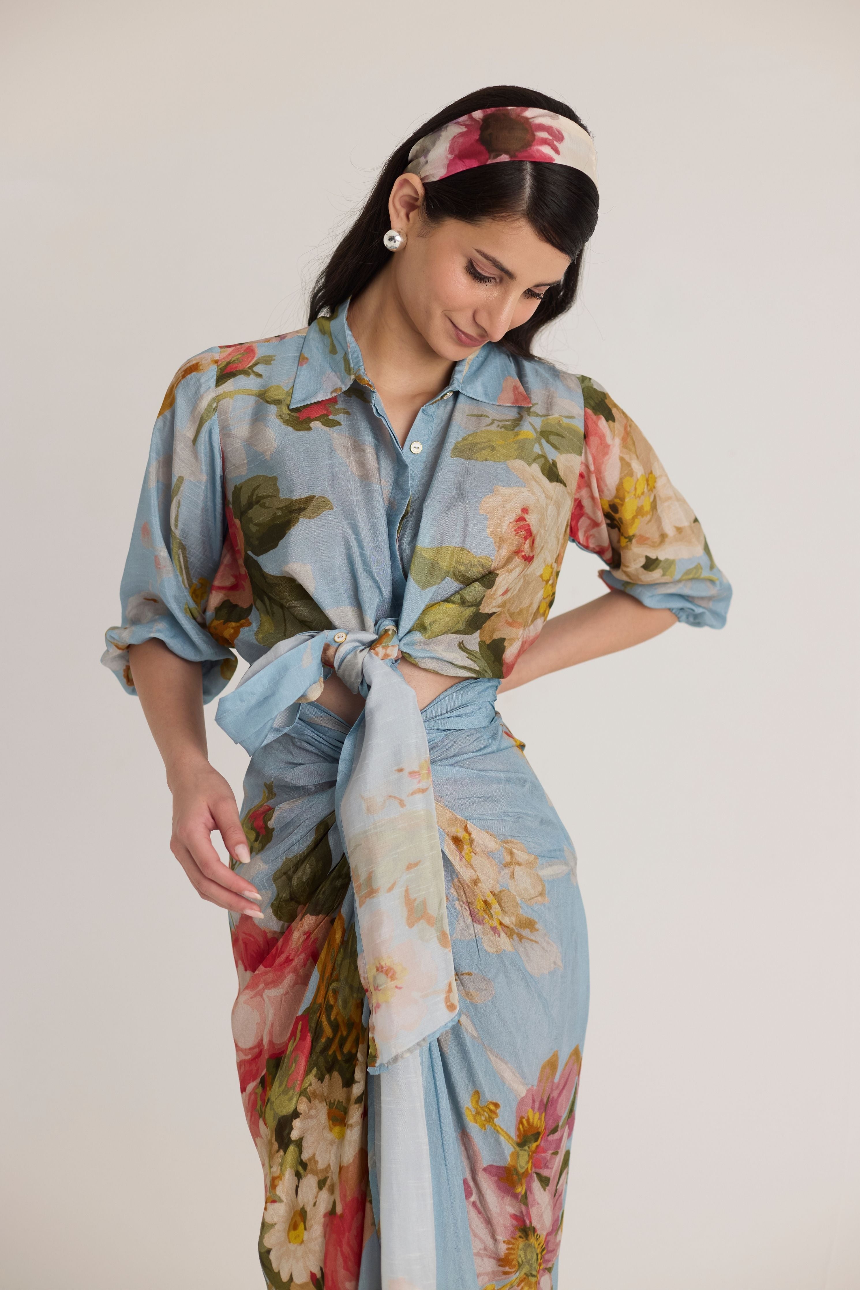 Taffy Tie-Up Top & Skirt Set