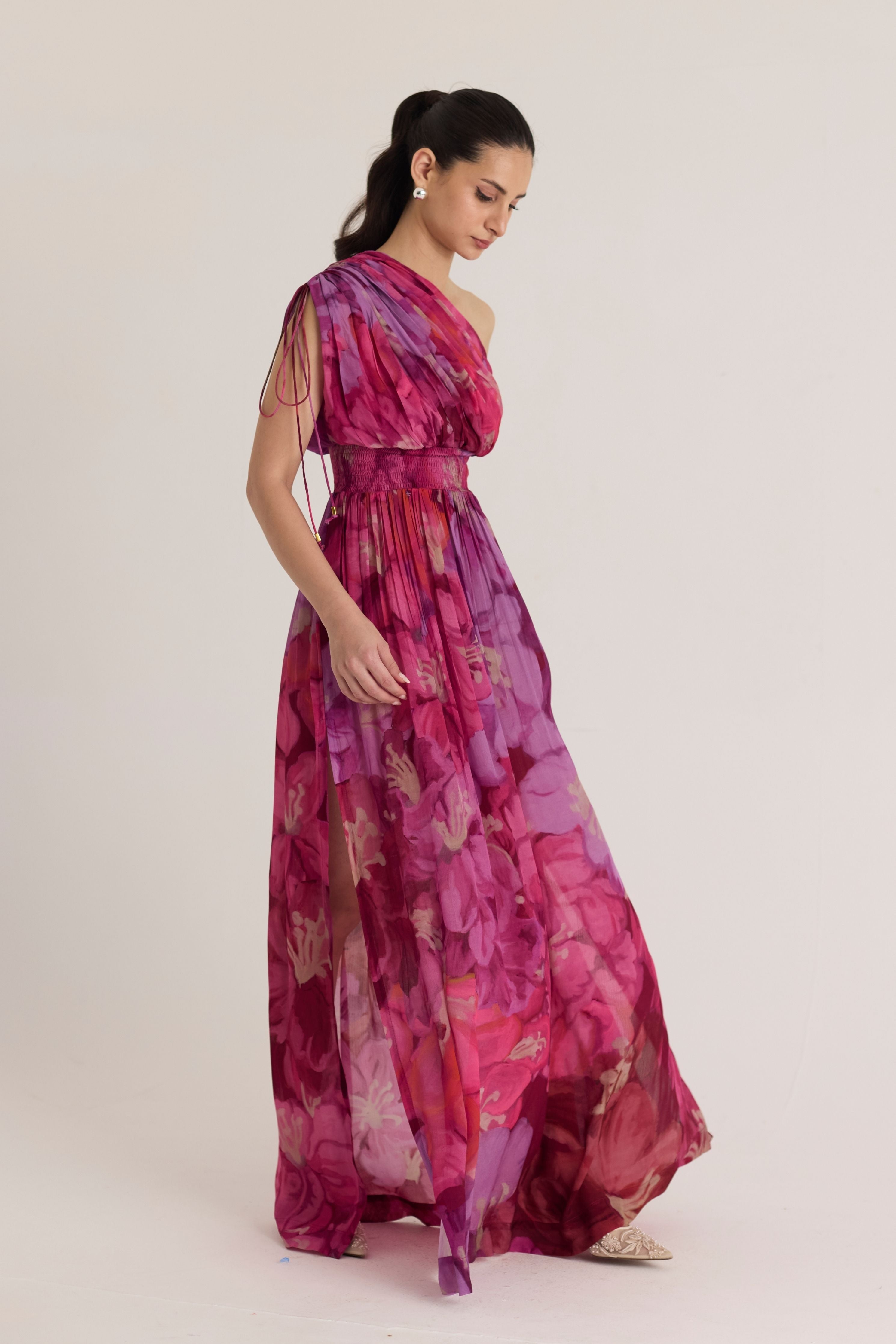 Violet One Shoulder Dress