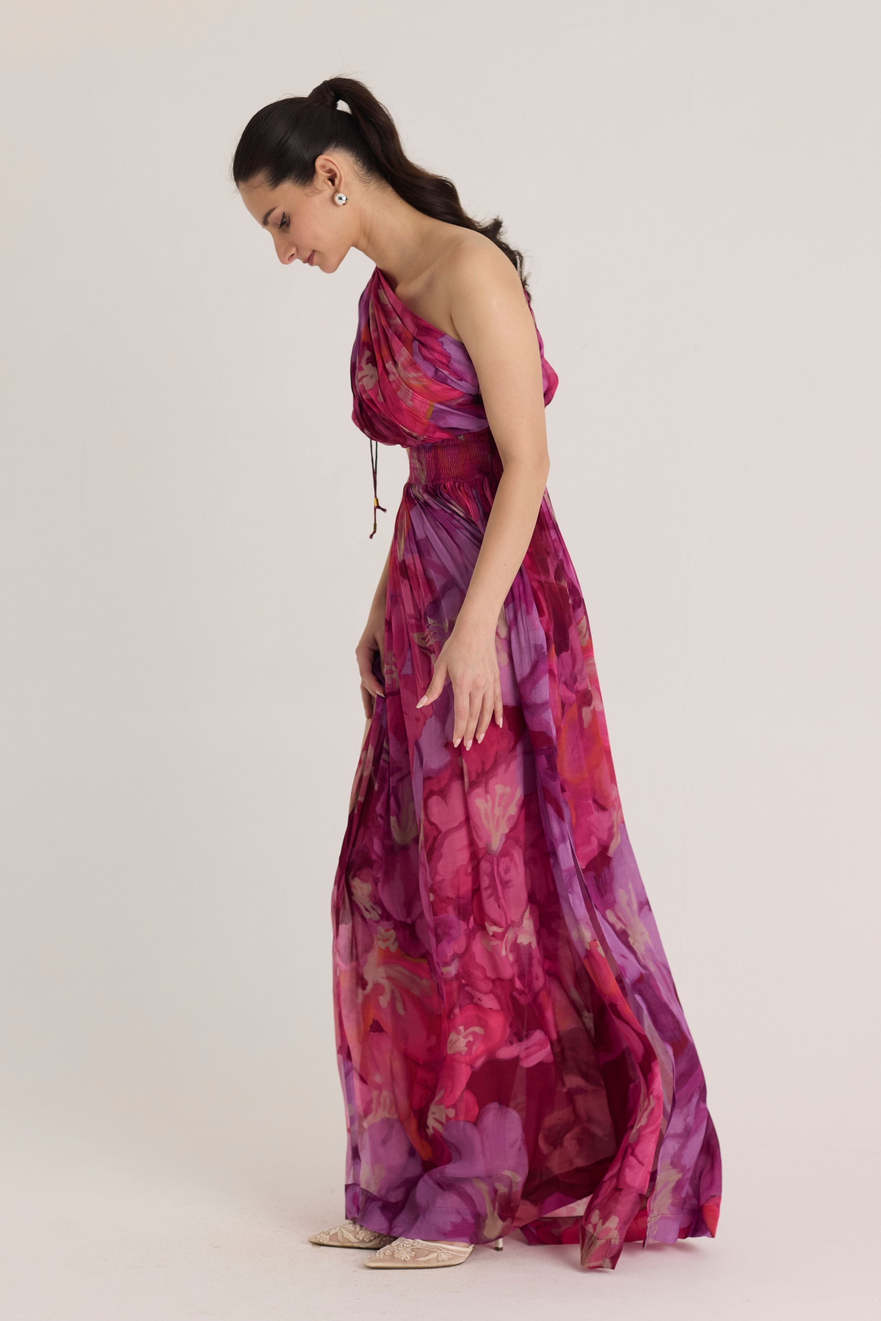 Violet One Shoulder Dress