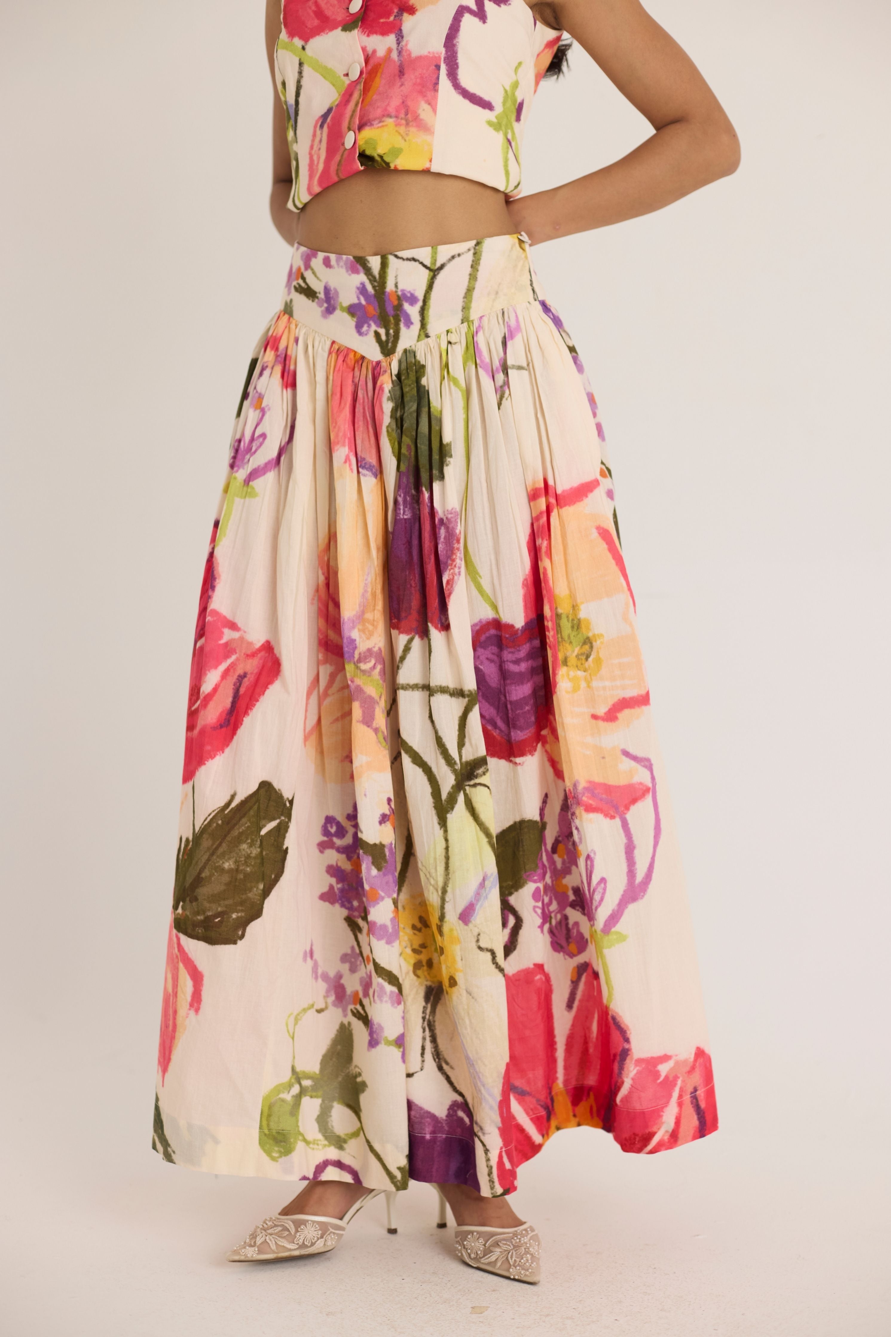 Dolly White Waistcoat & Skirt Set
