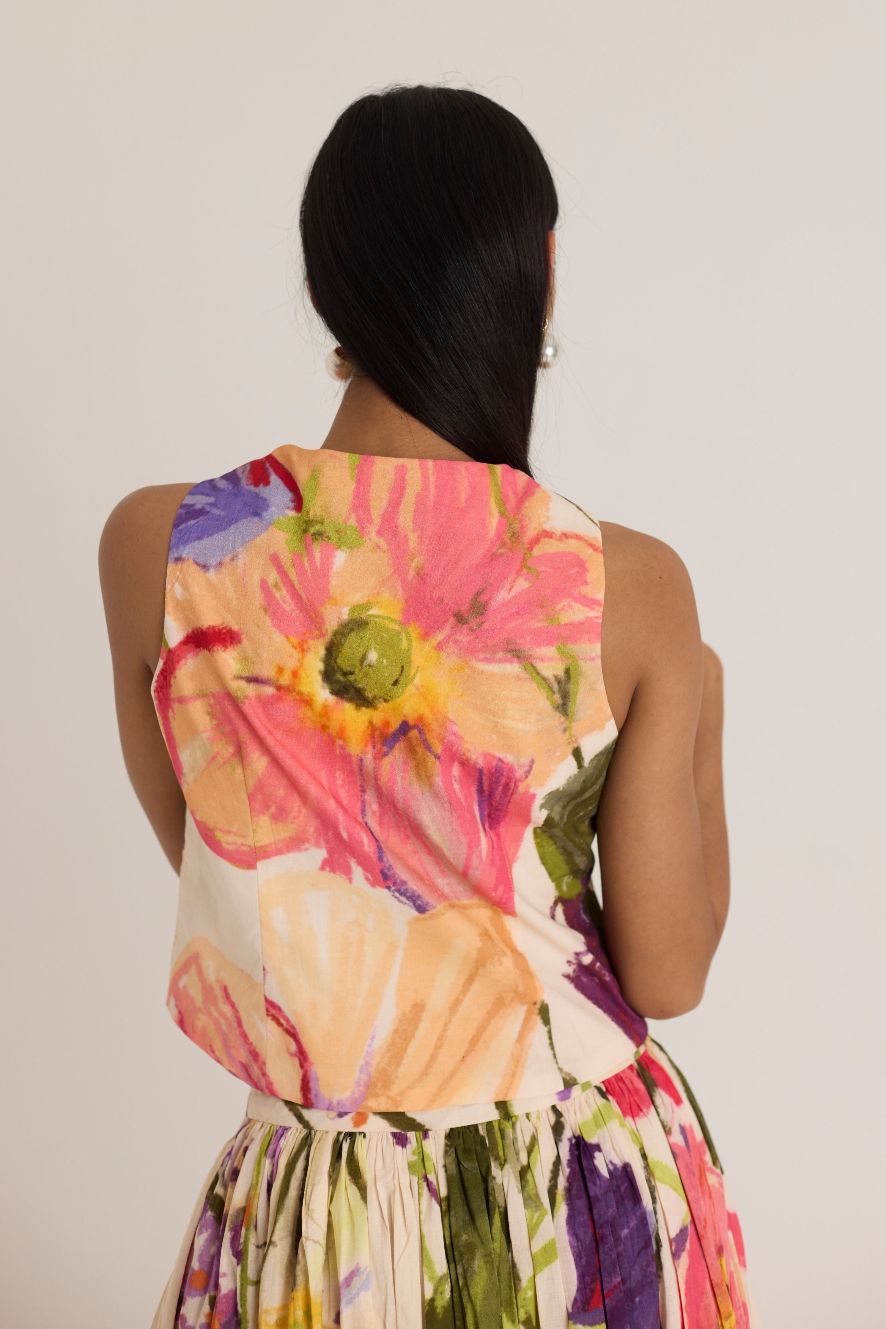 Dolly White Waistcoat & Skirt Set