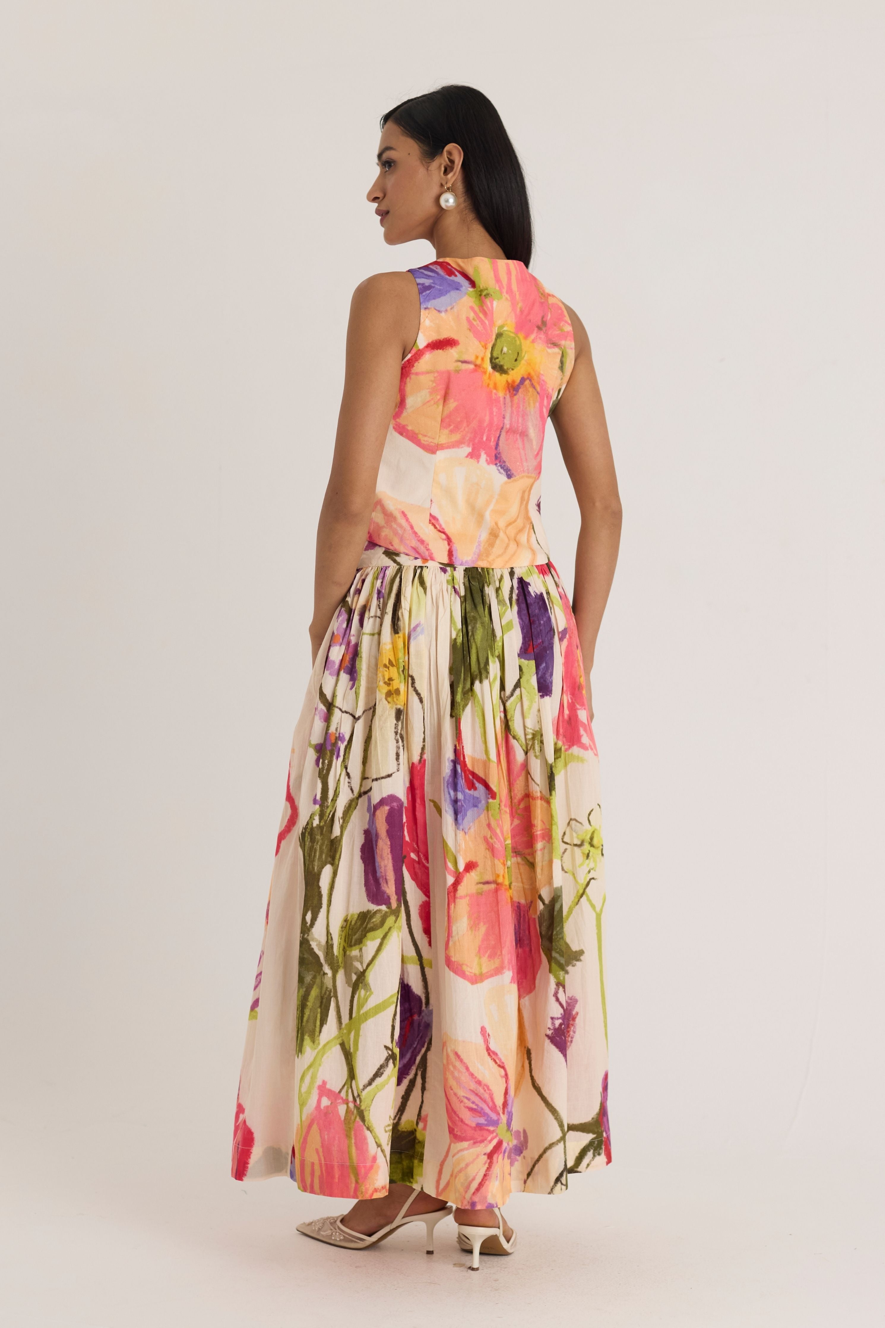 Dolly White Waistcoat & Skirt Set