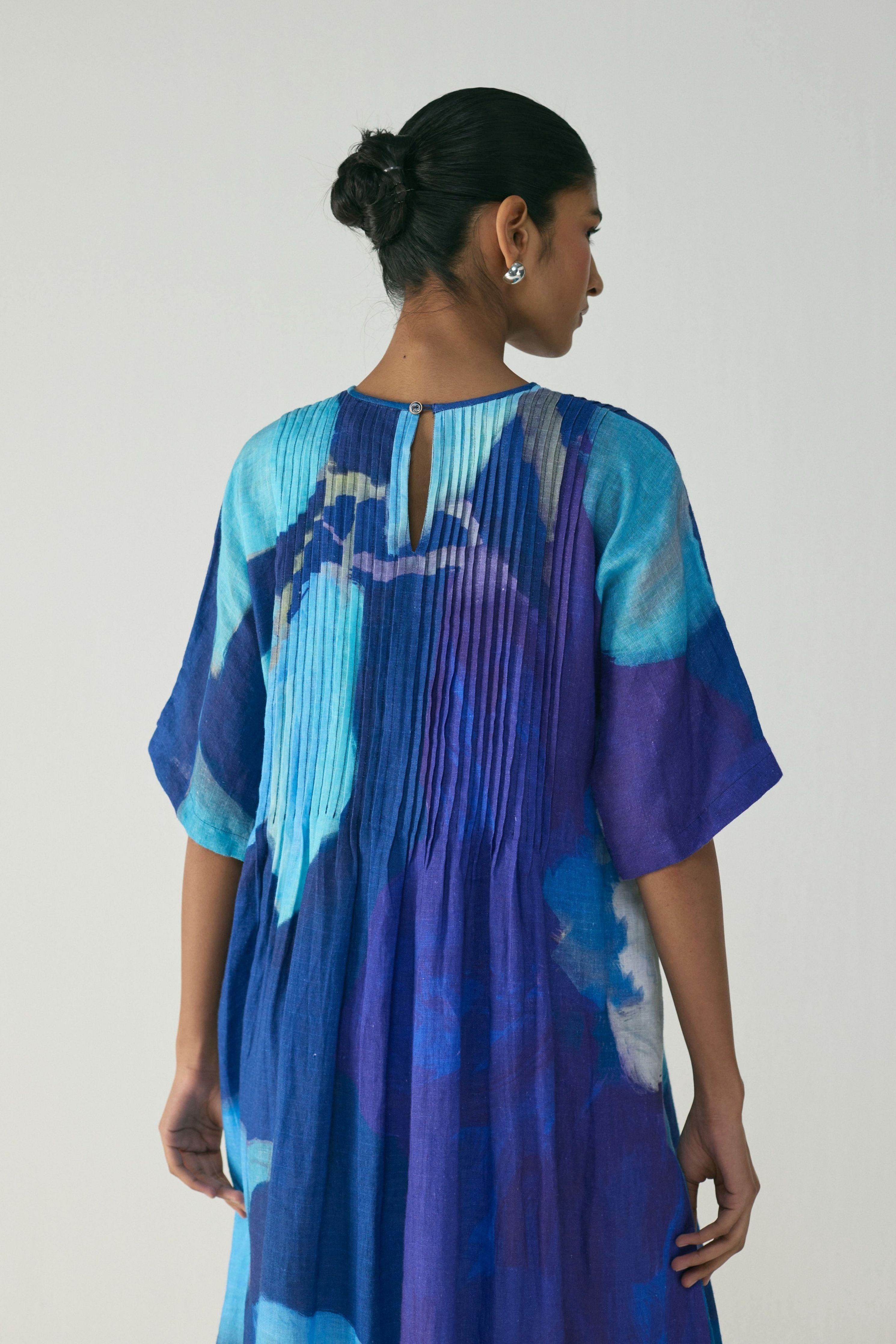 Blue Lagoon Pintucks Dress