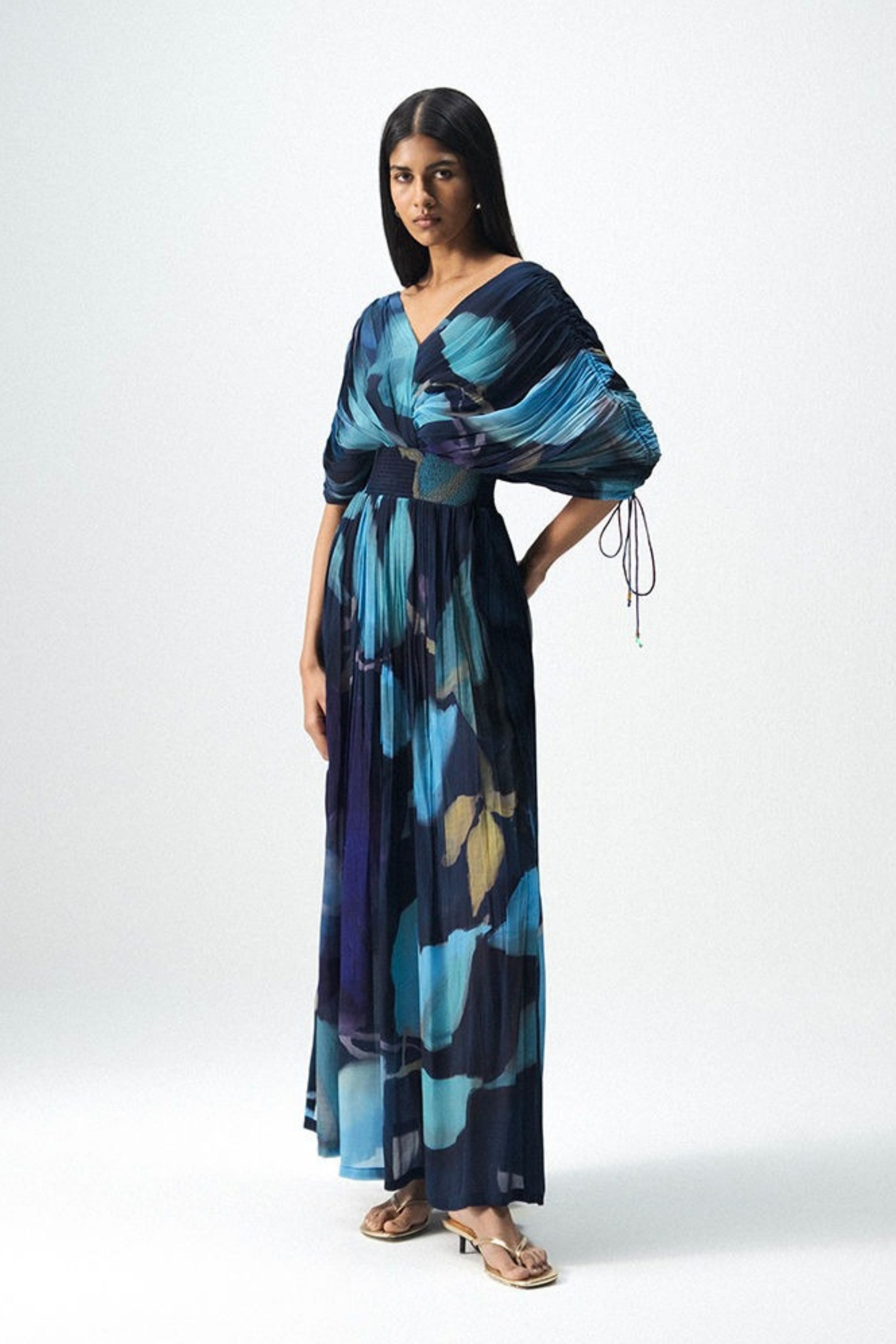 Blue Lagoon Draped Dress