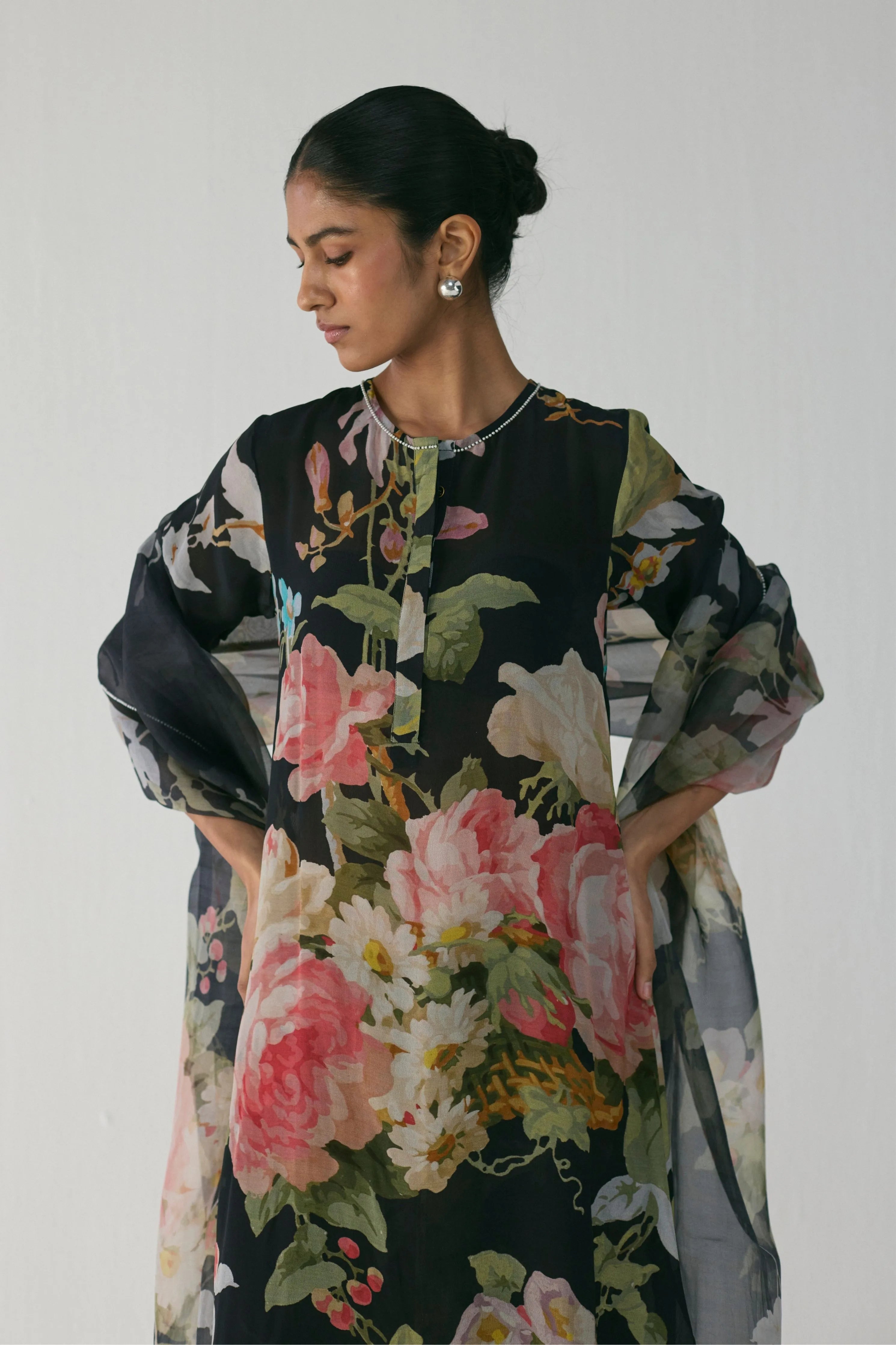 Carmine Long Kurta Set