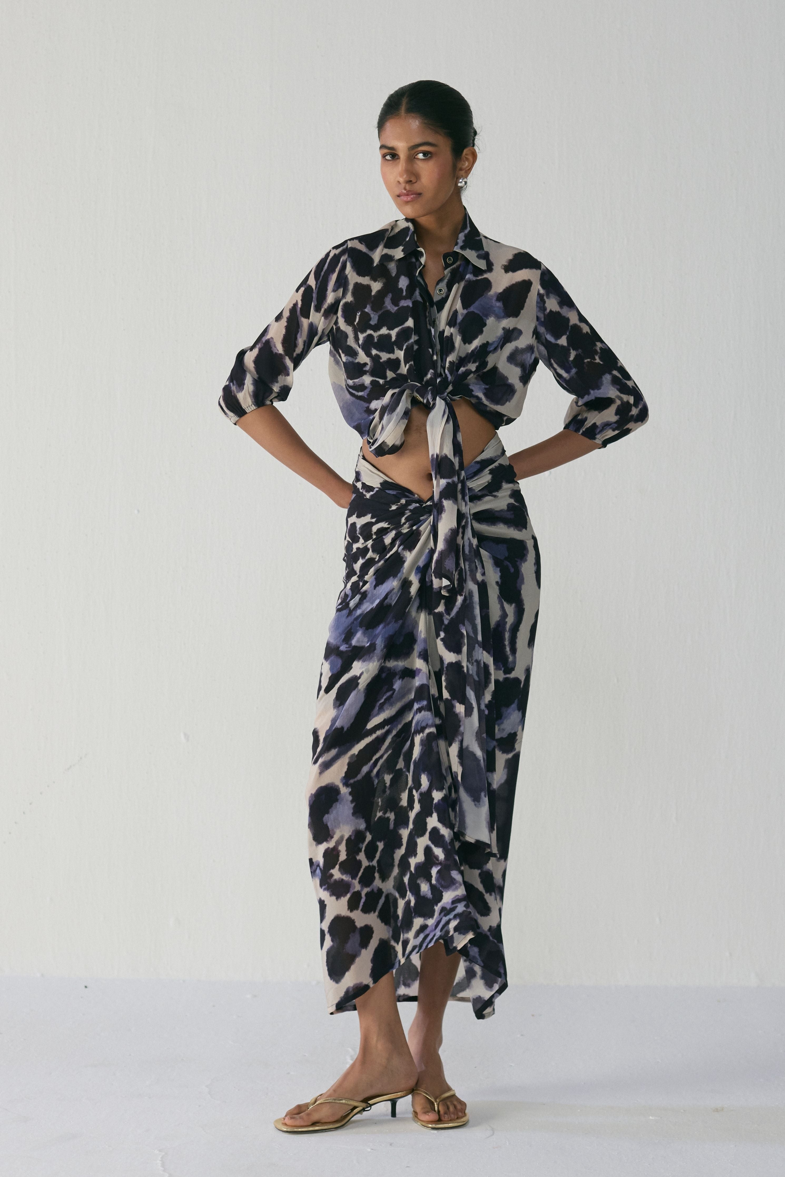 Samburu Tie Up Top And Skirt Set