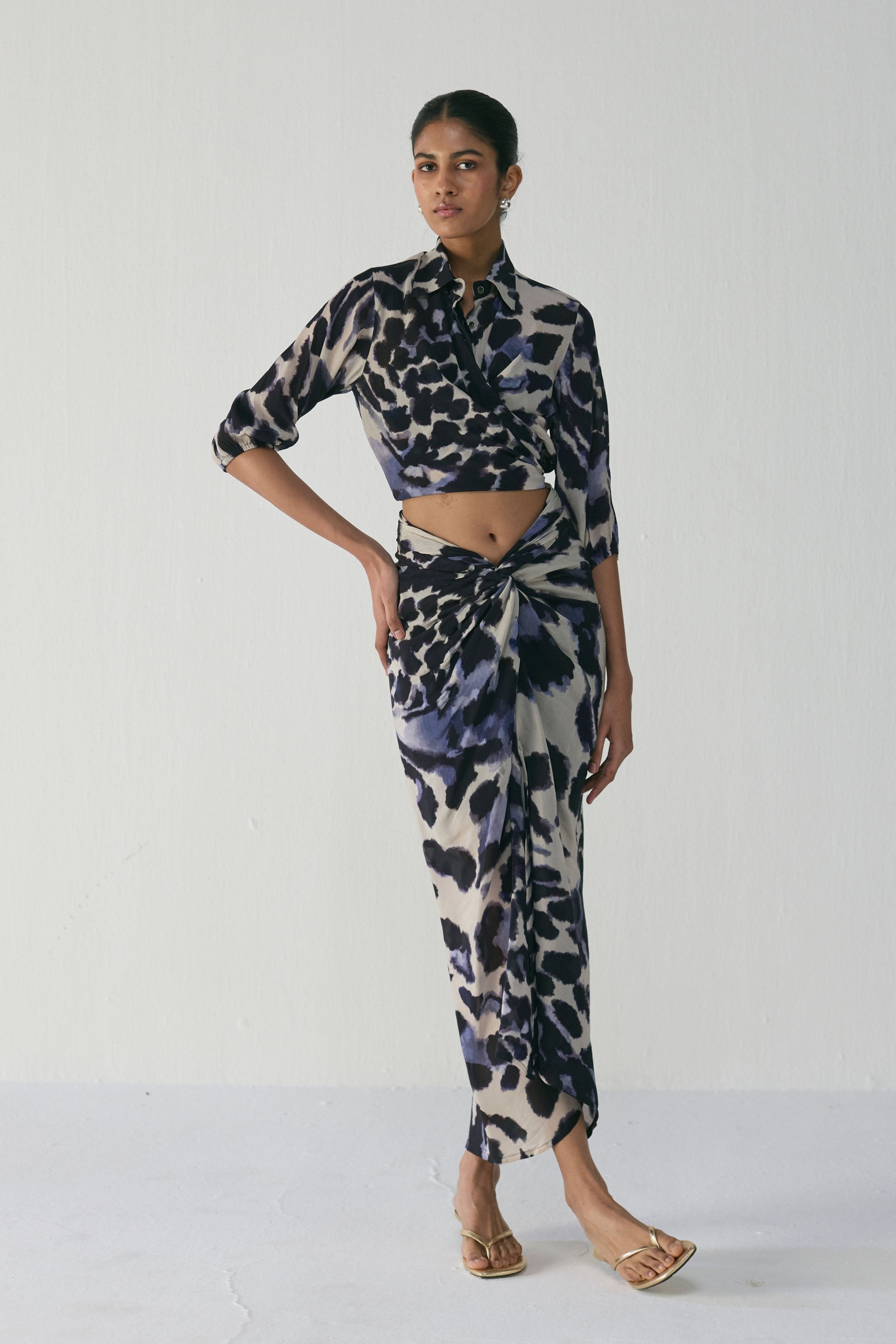 Samburu Tie Up Top And Skirt Set