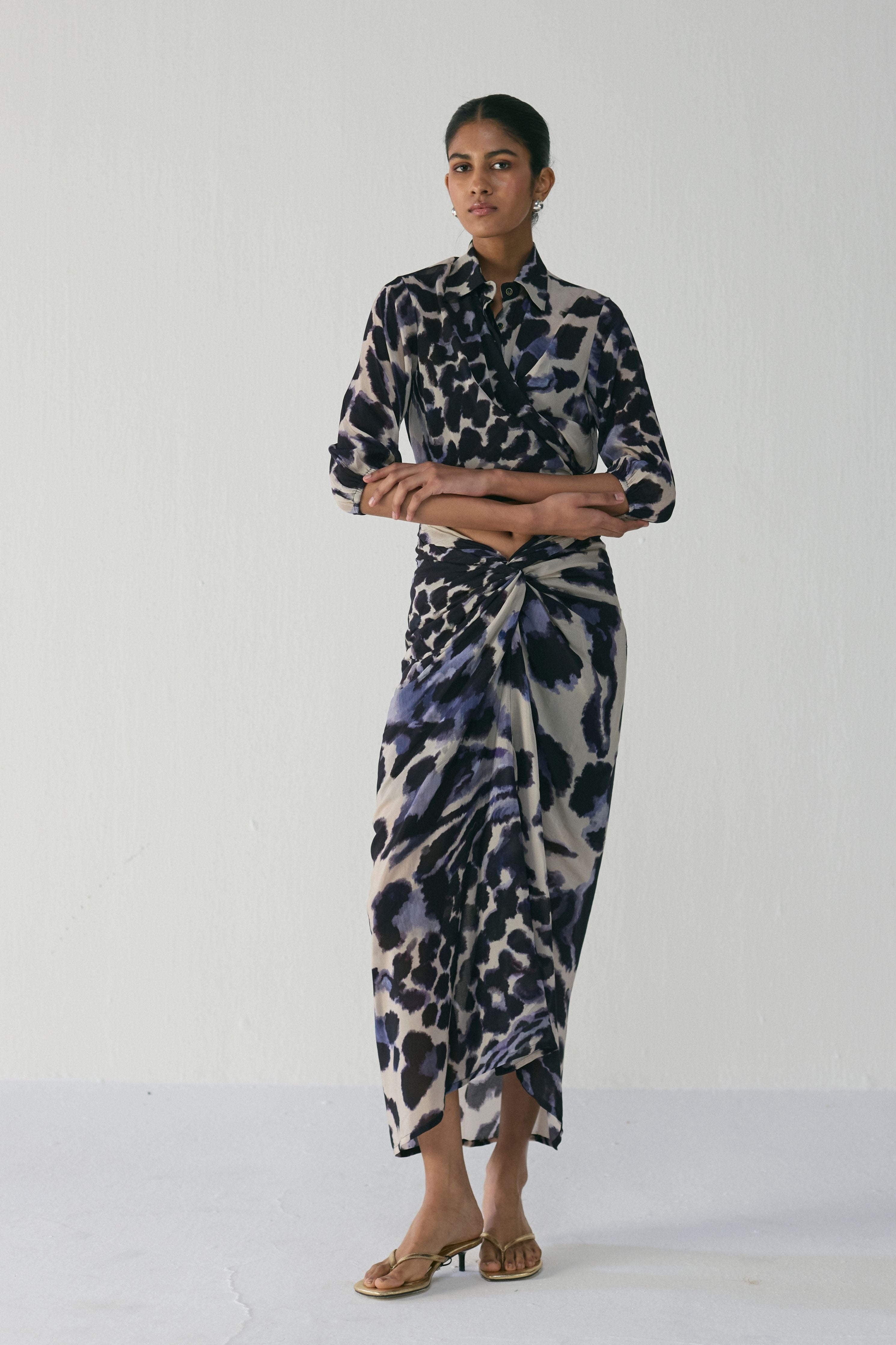 Samburu Tie Up Top And Skirt Set