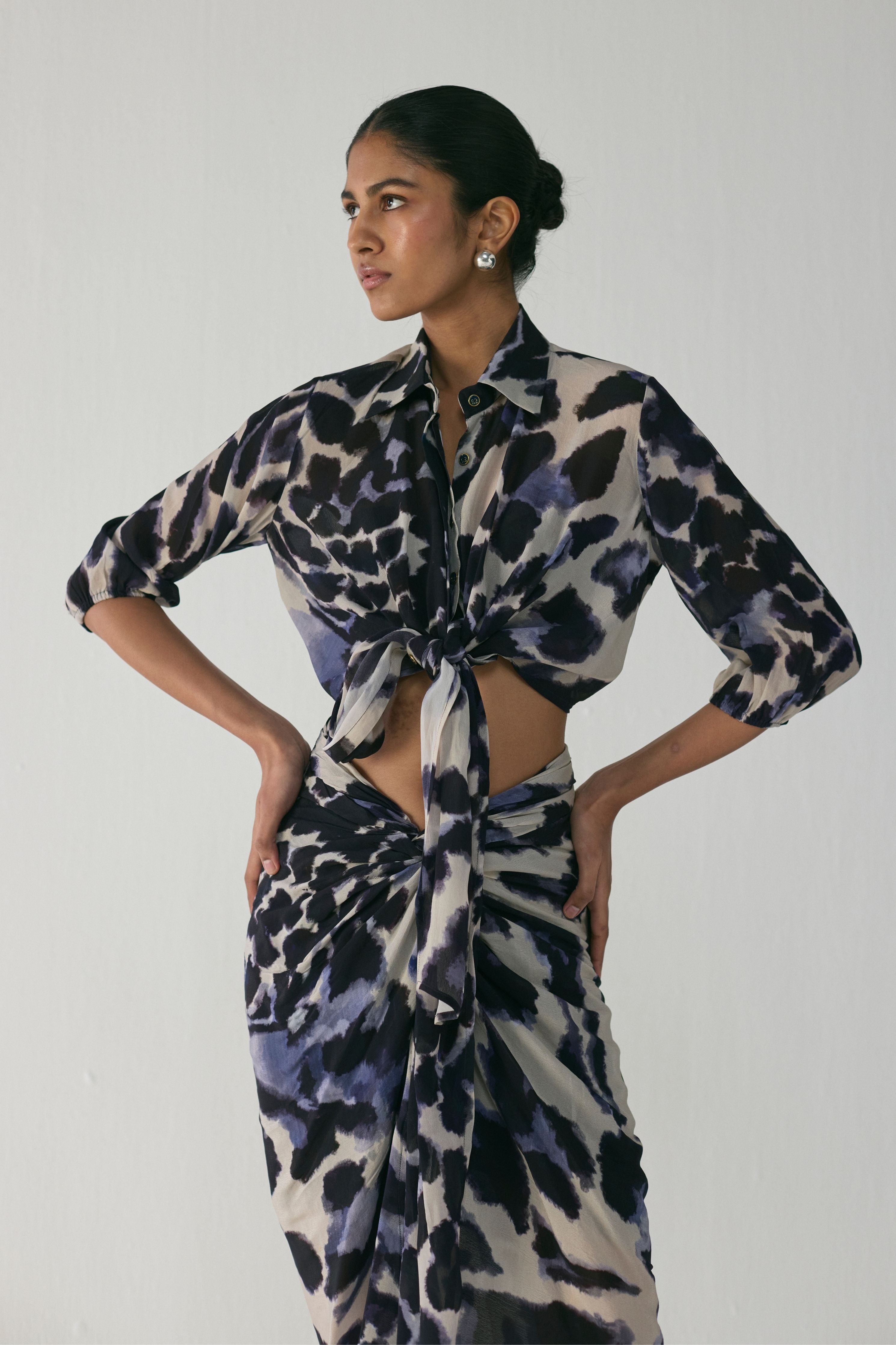 Samburu Tie Up Top And Skirt Set