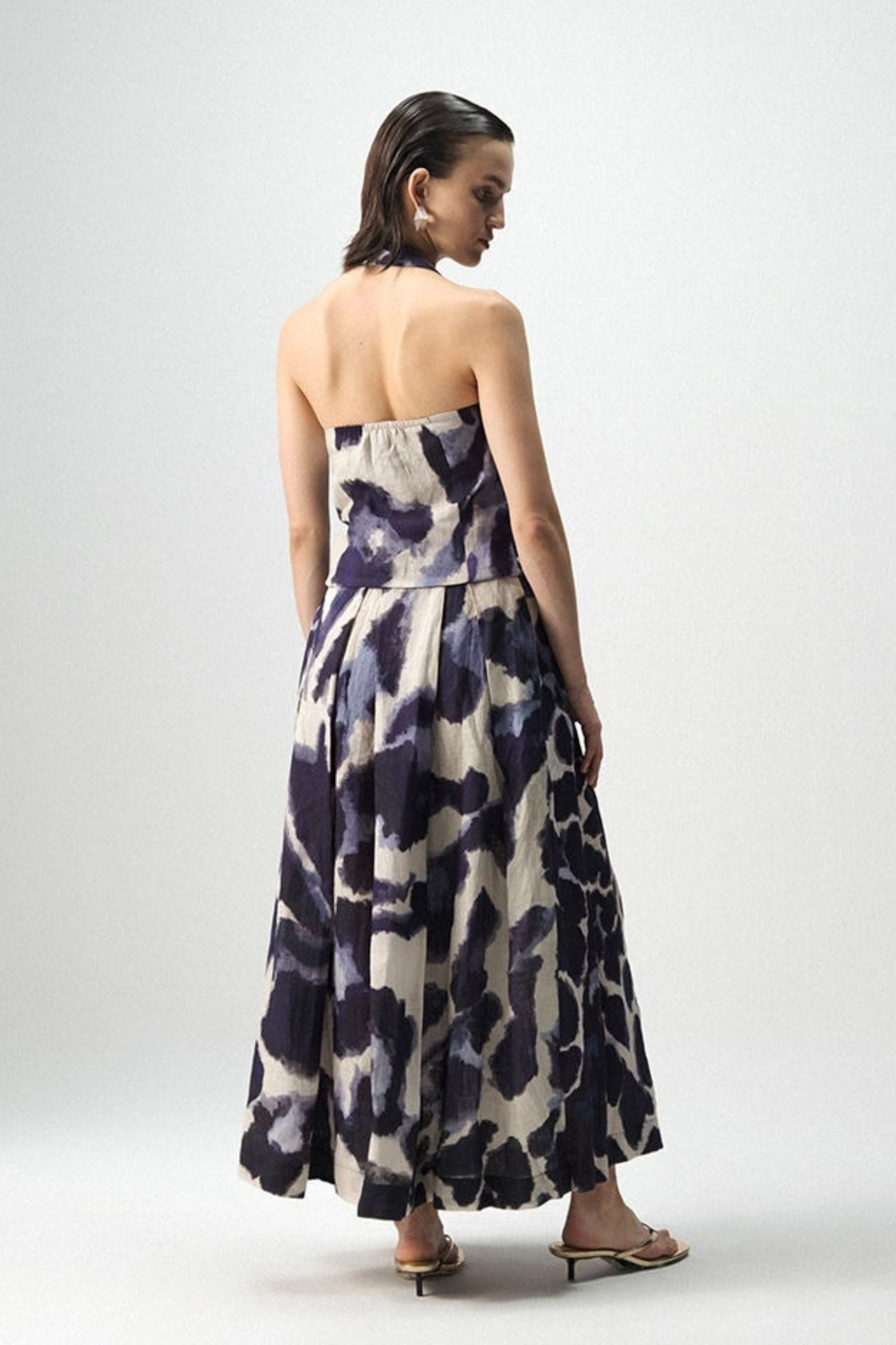 Samburu Halterneck Waitcoat & Box Pleated Skirt