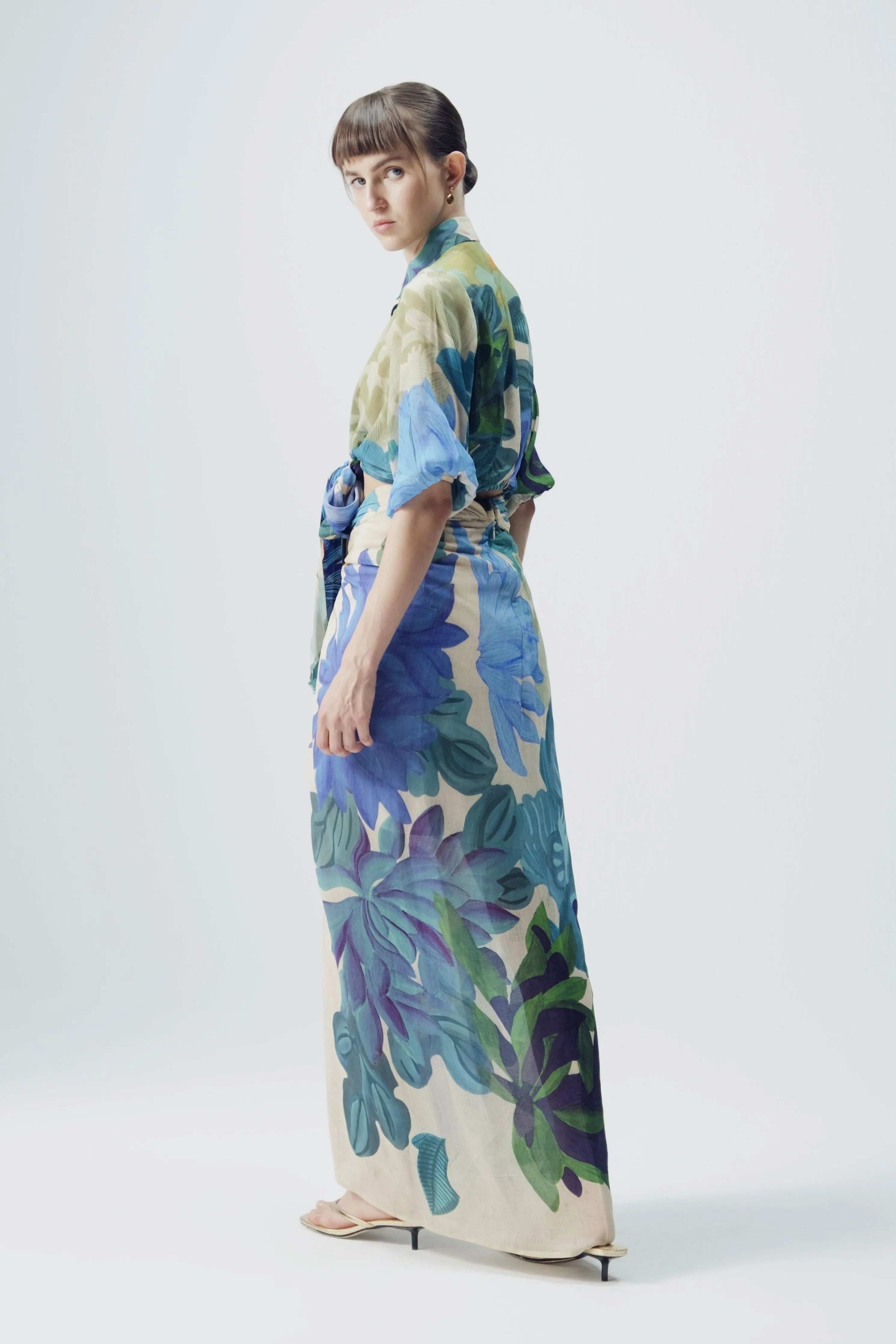 Garden Party Tie Up Top & Skirt Set