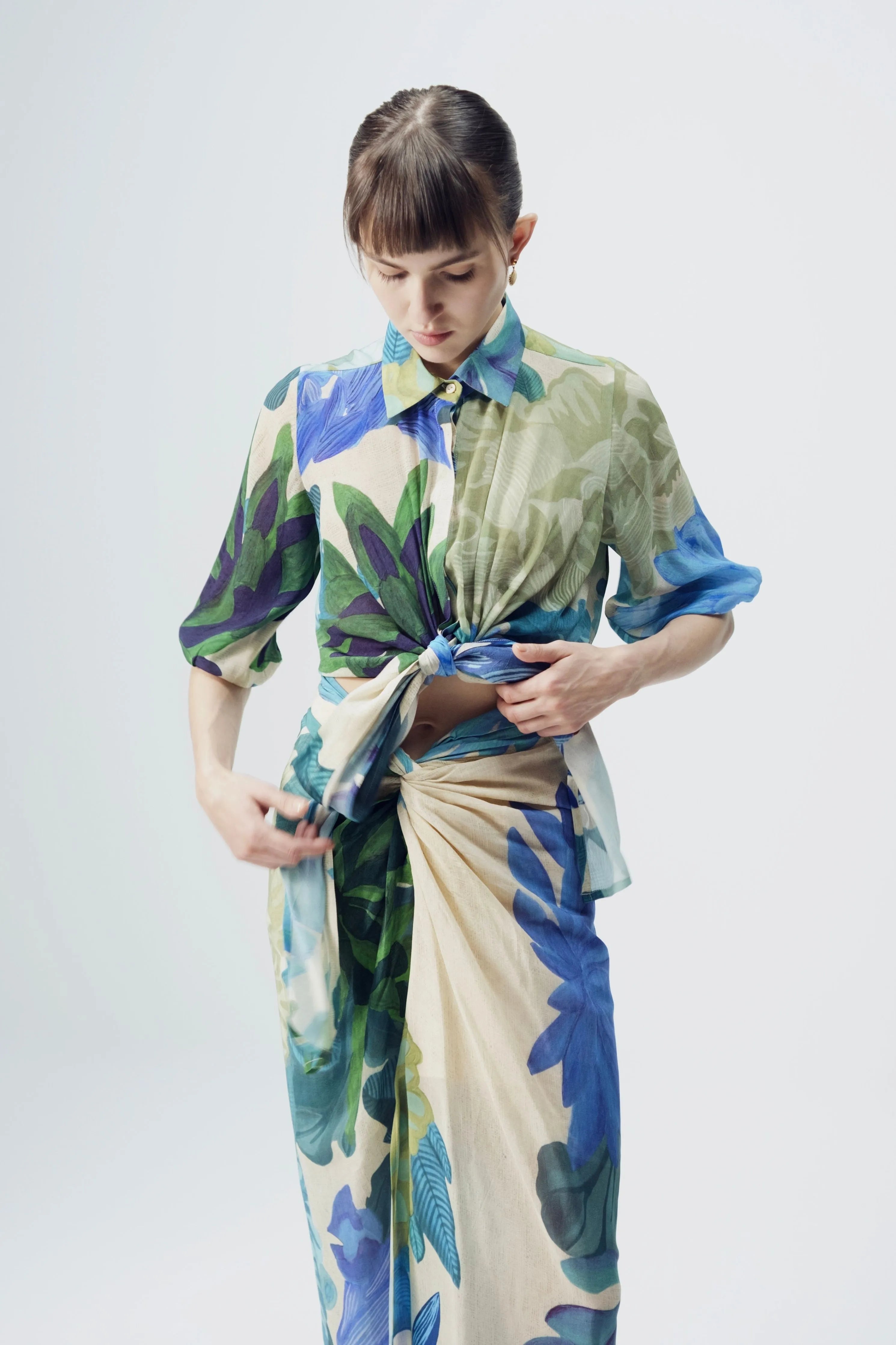 Garden Party Tie Up Top & Skirt Set