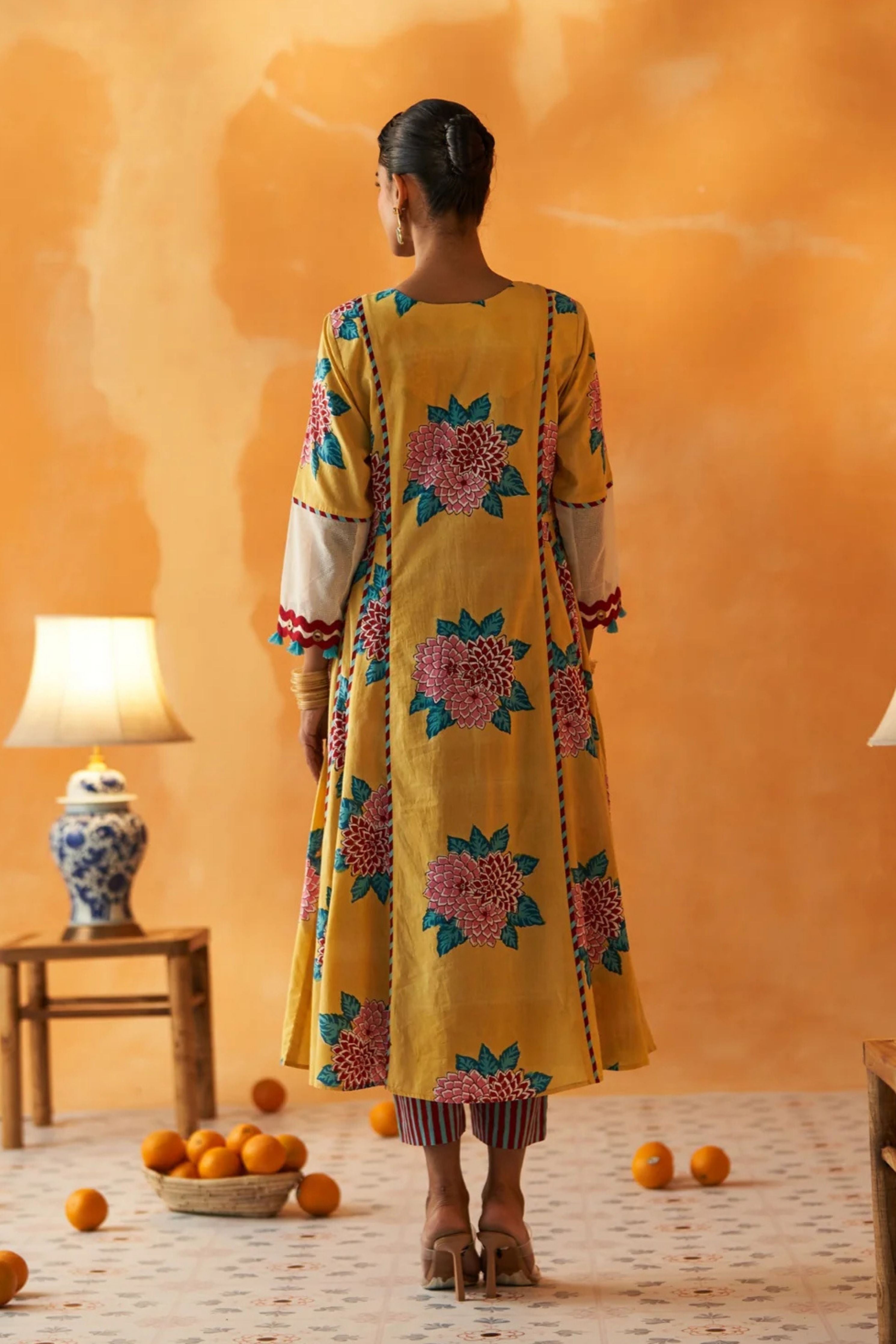 Yamini Pastel Yellow Kalidaar Kurta Set