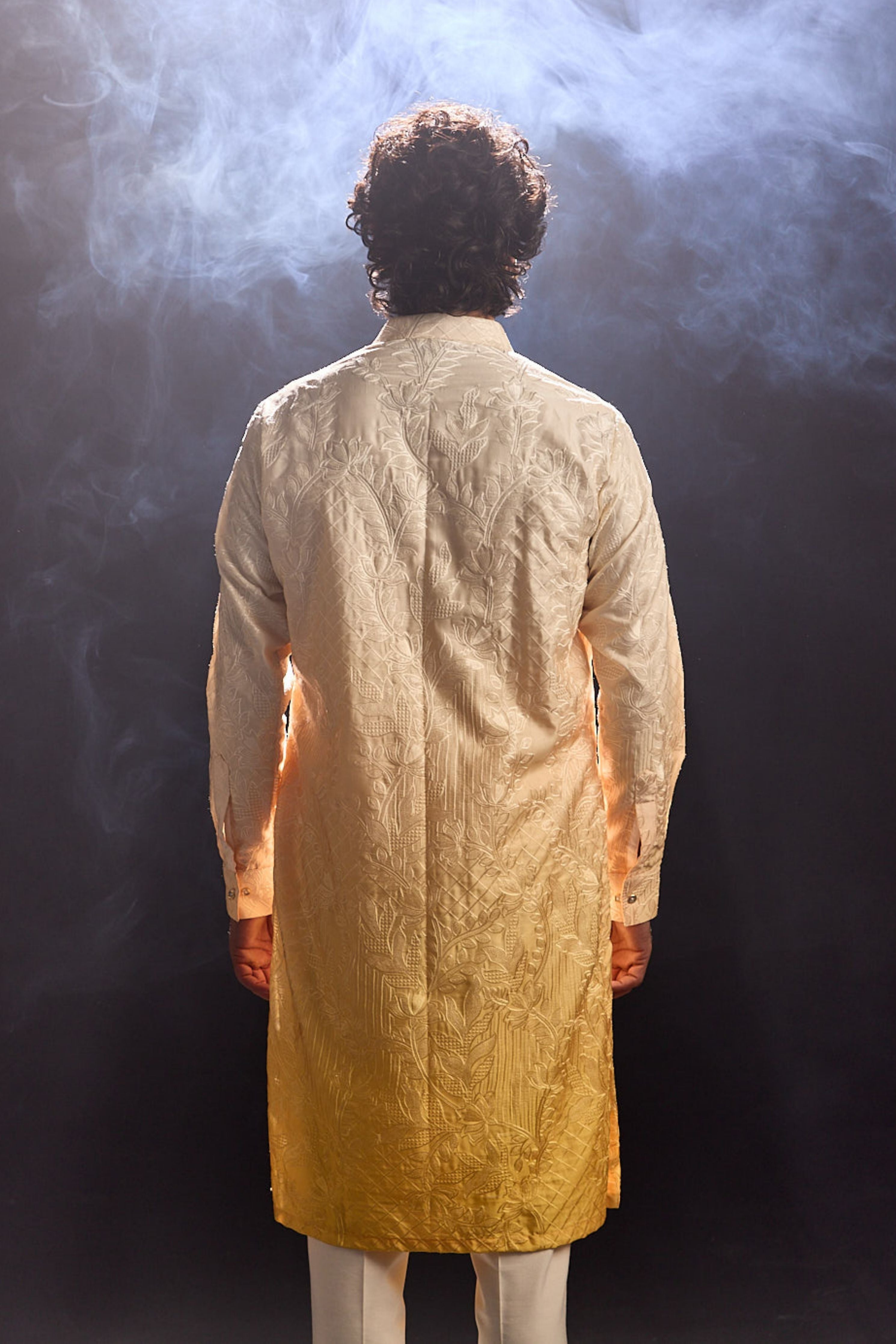 Yellow Ombre Kurta Set