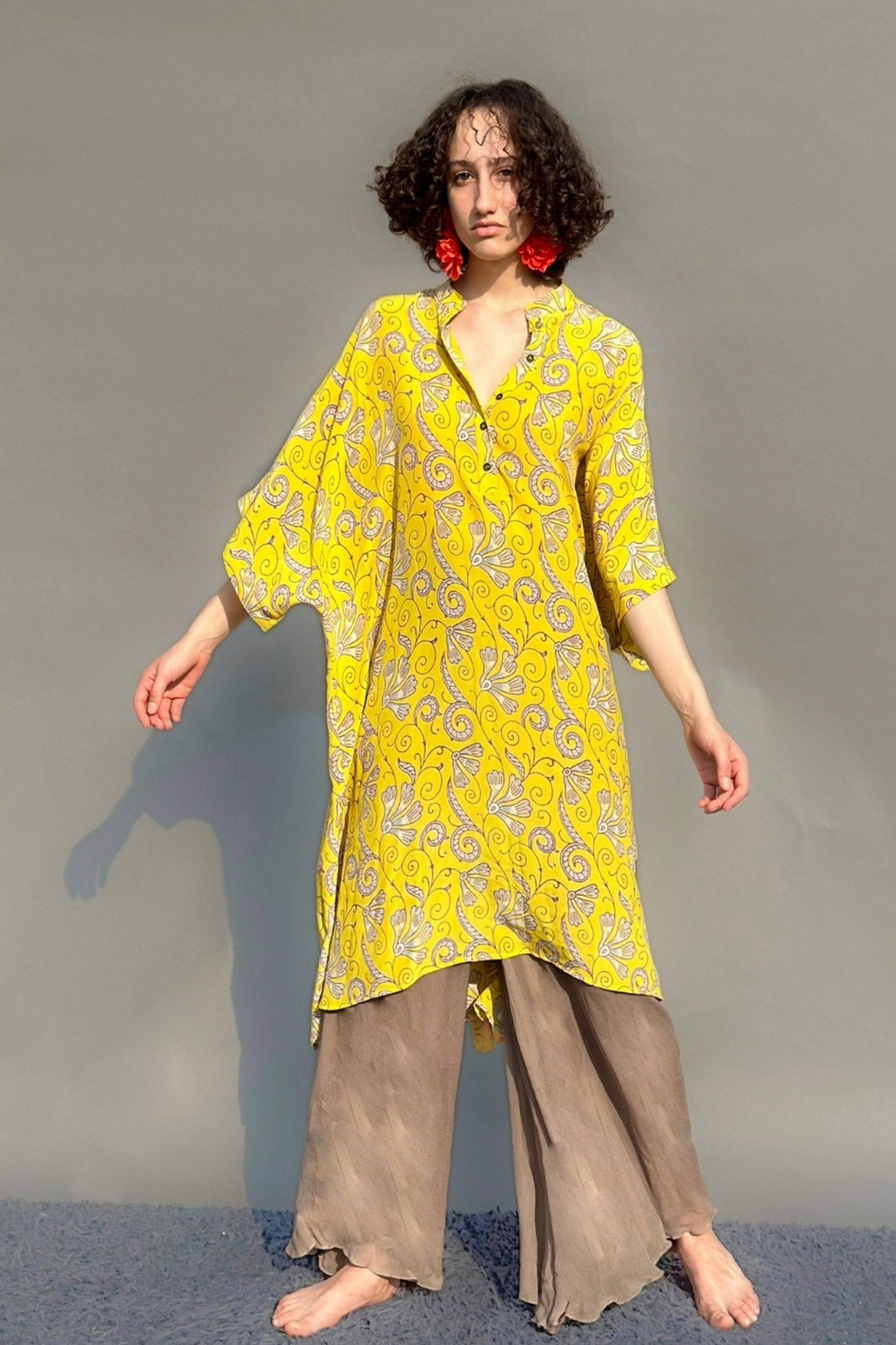 Yellow Rust Tunic Co-Ord Set