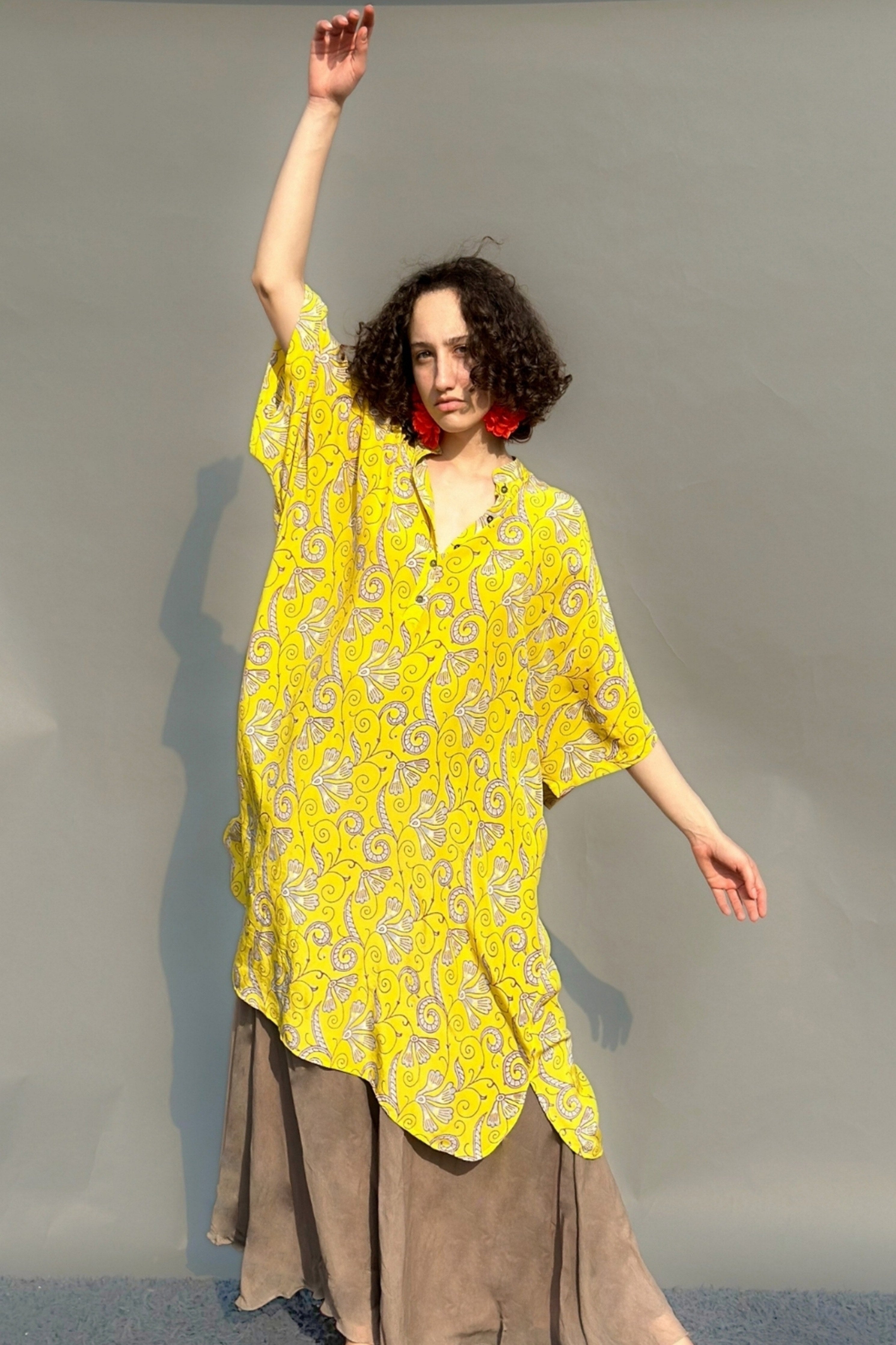 Yellow Rust Tunic Co-Ord Set