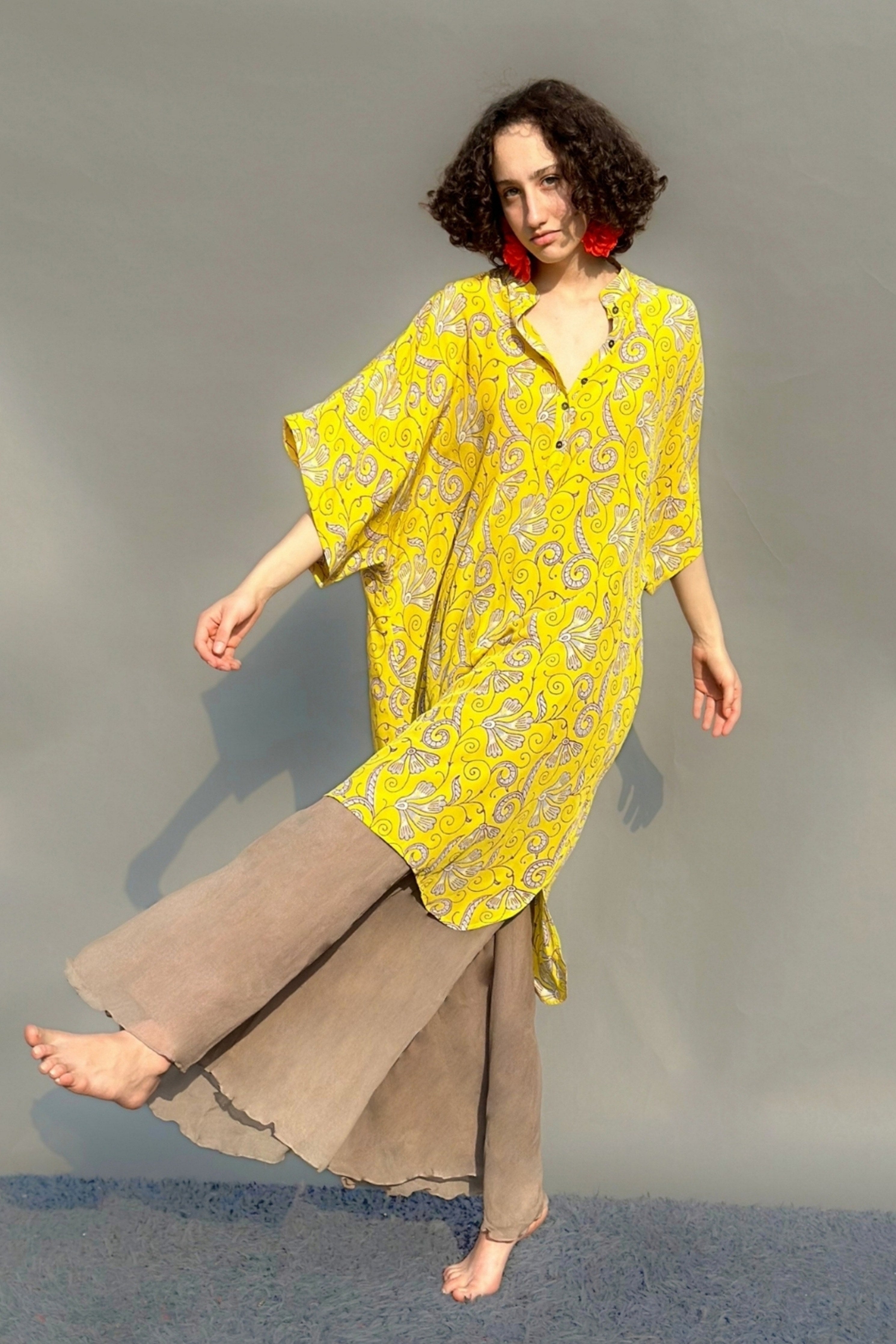 Yellow Rust Tunic Co-Ord Set