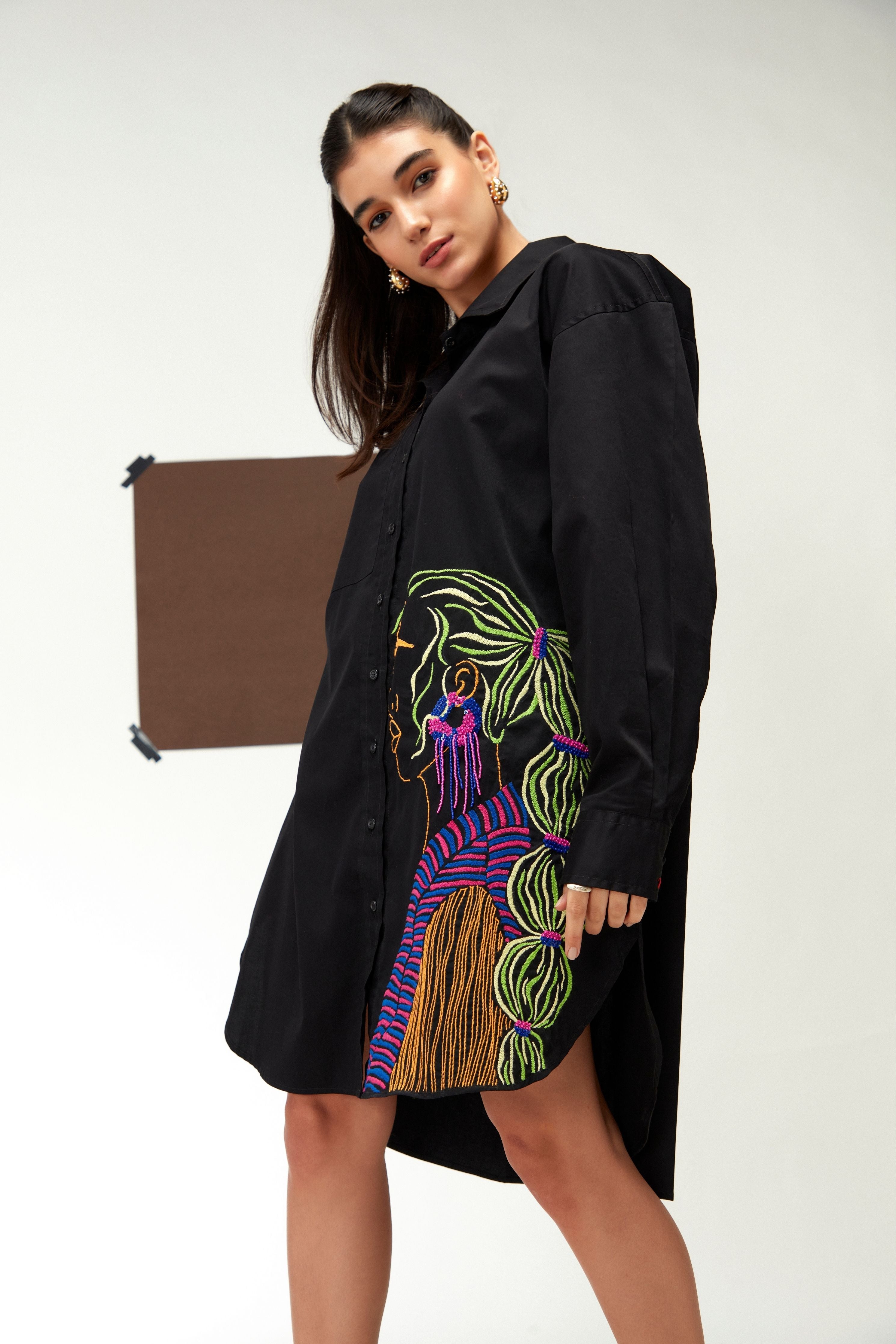 BELLE NOIR SHIRT DRESS