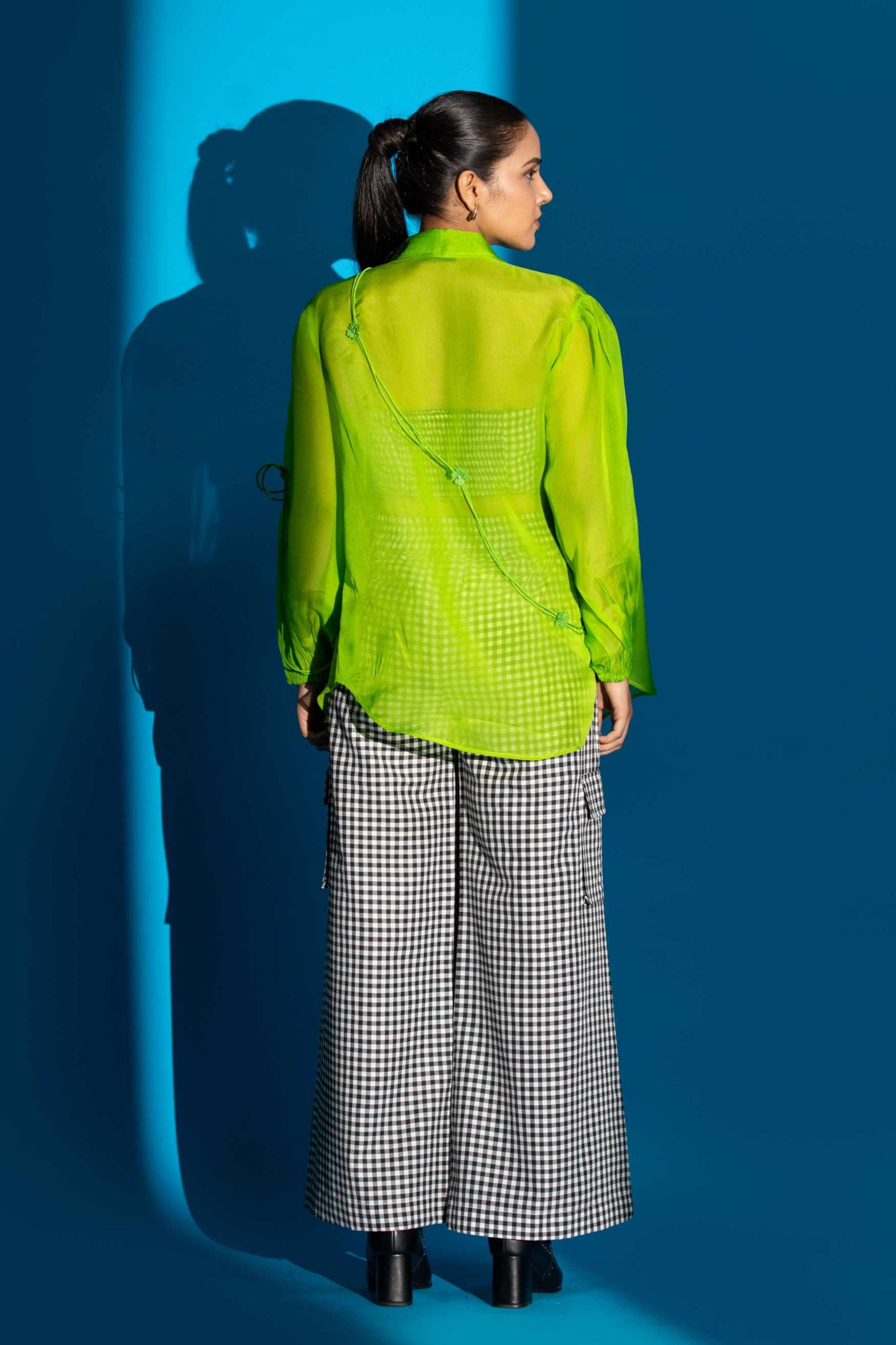 Neon Green Zinnia Shirt