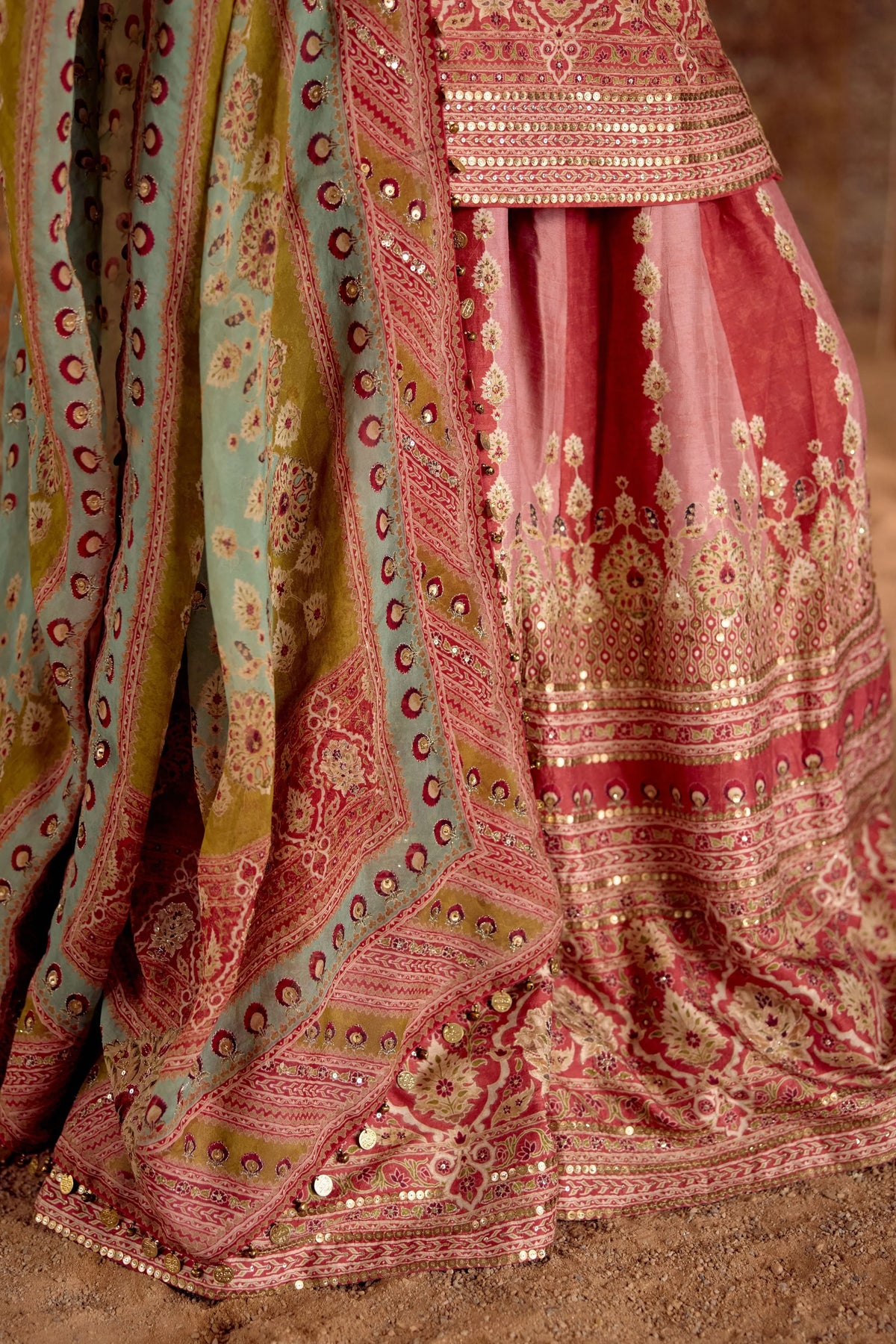Peach Garara Set