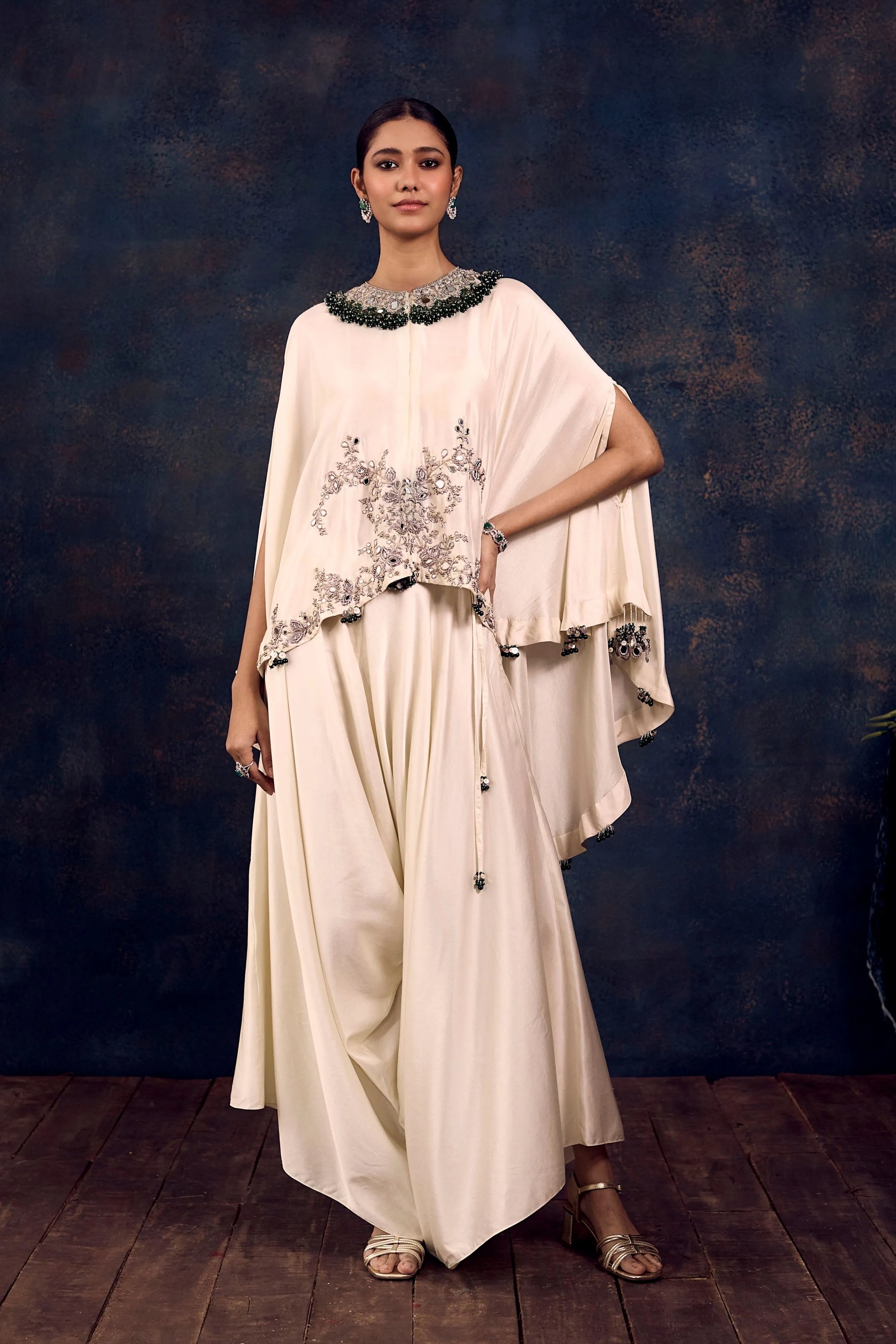 Sn Mirror Umbrella Kaftaan Set