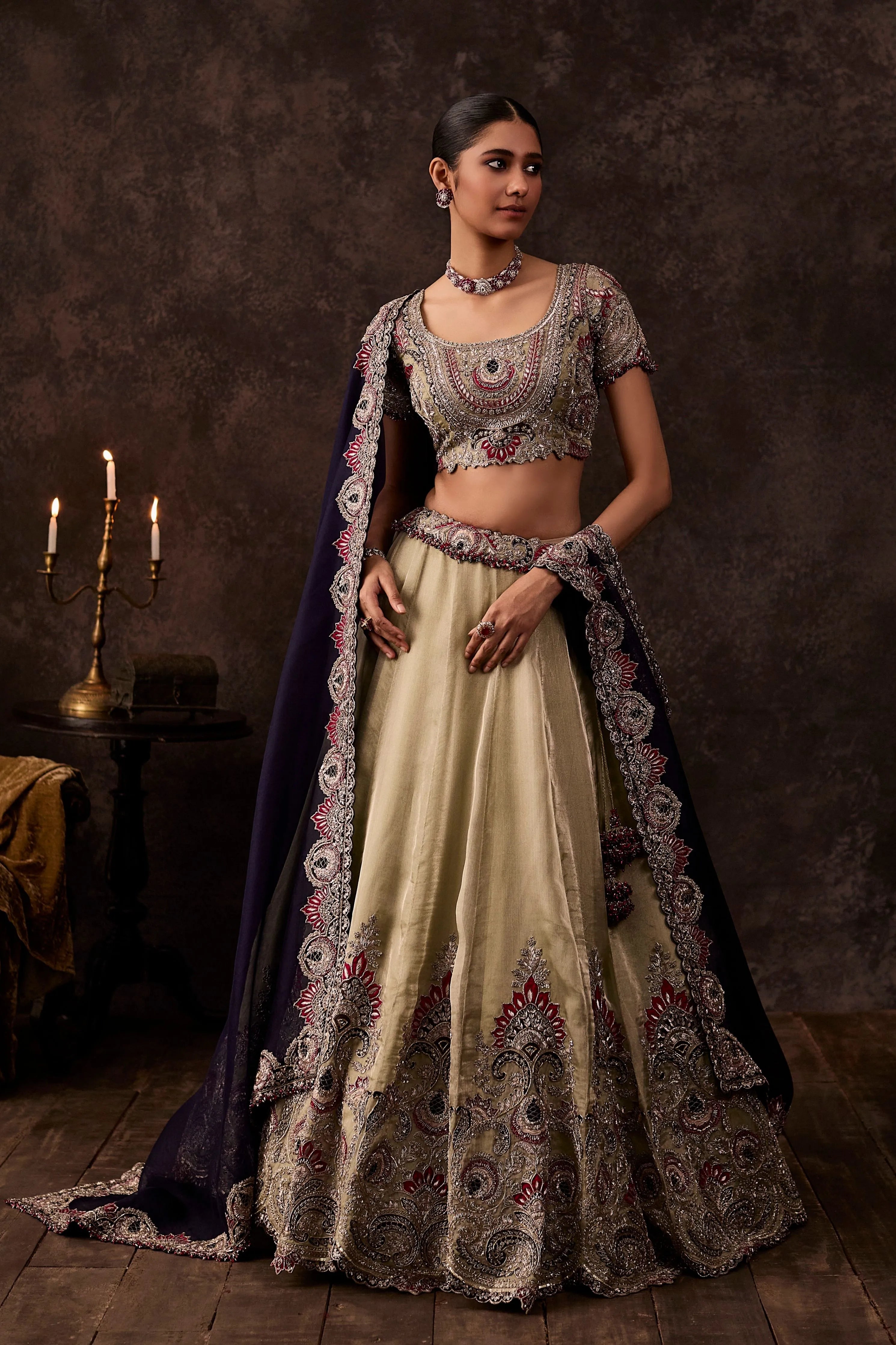 Am Maal Applique Lehenga Set