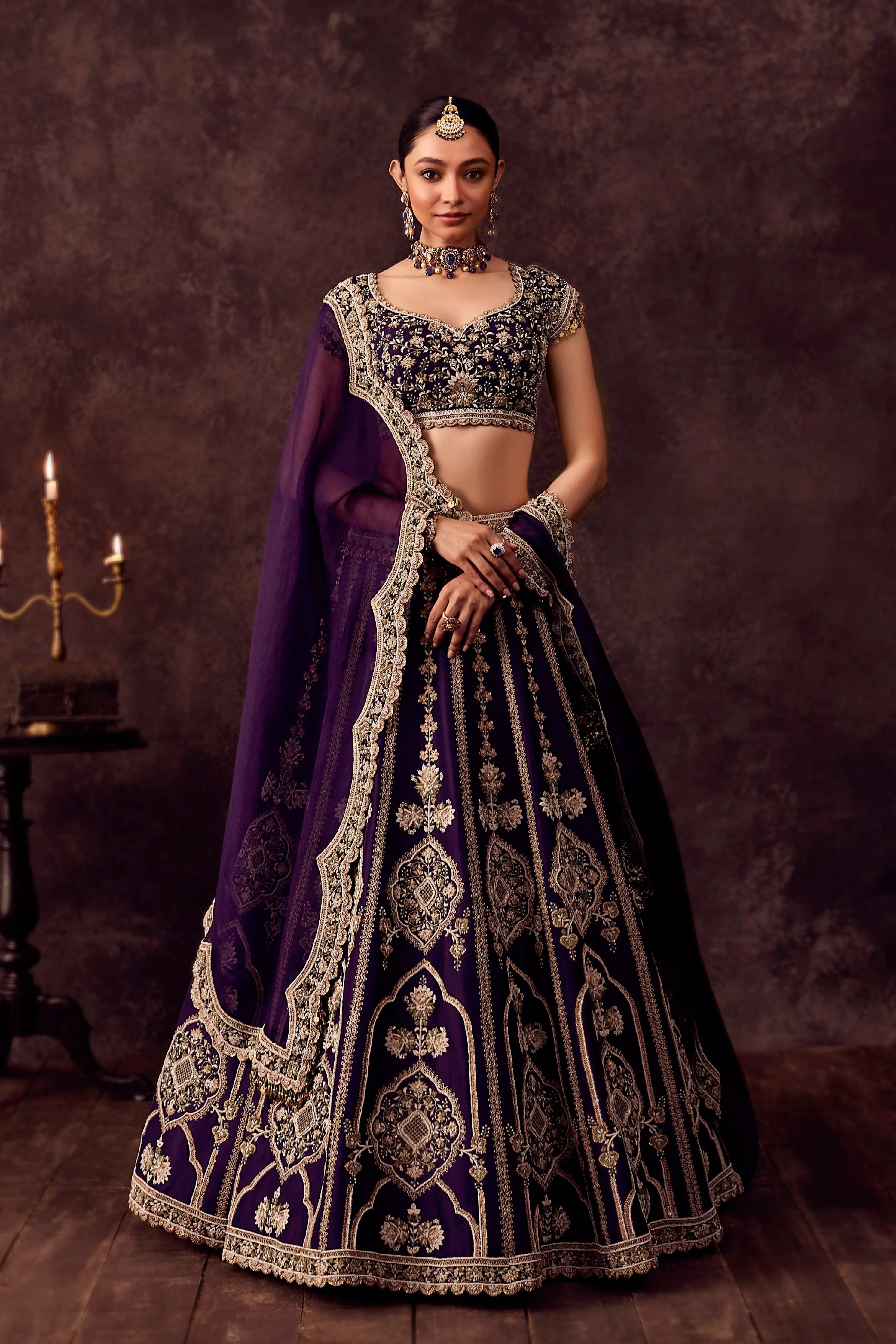 Sn Maal Resham Lehenga Set