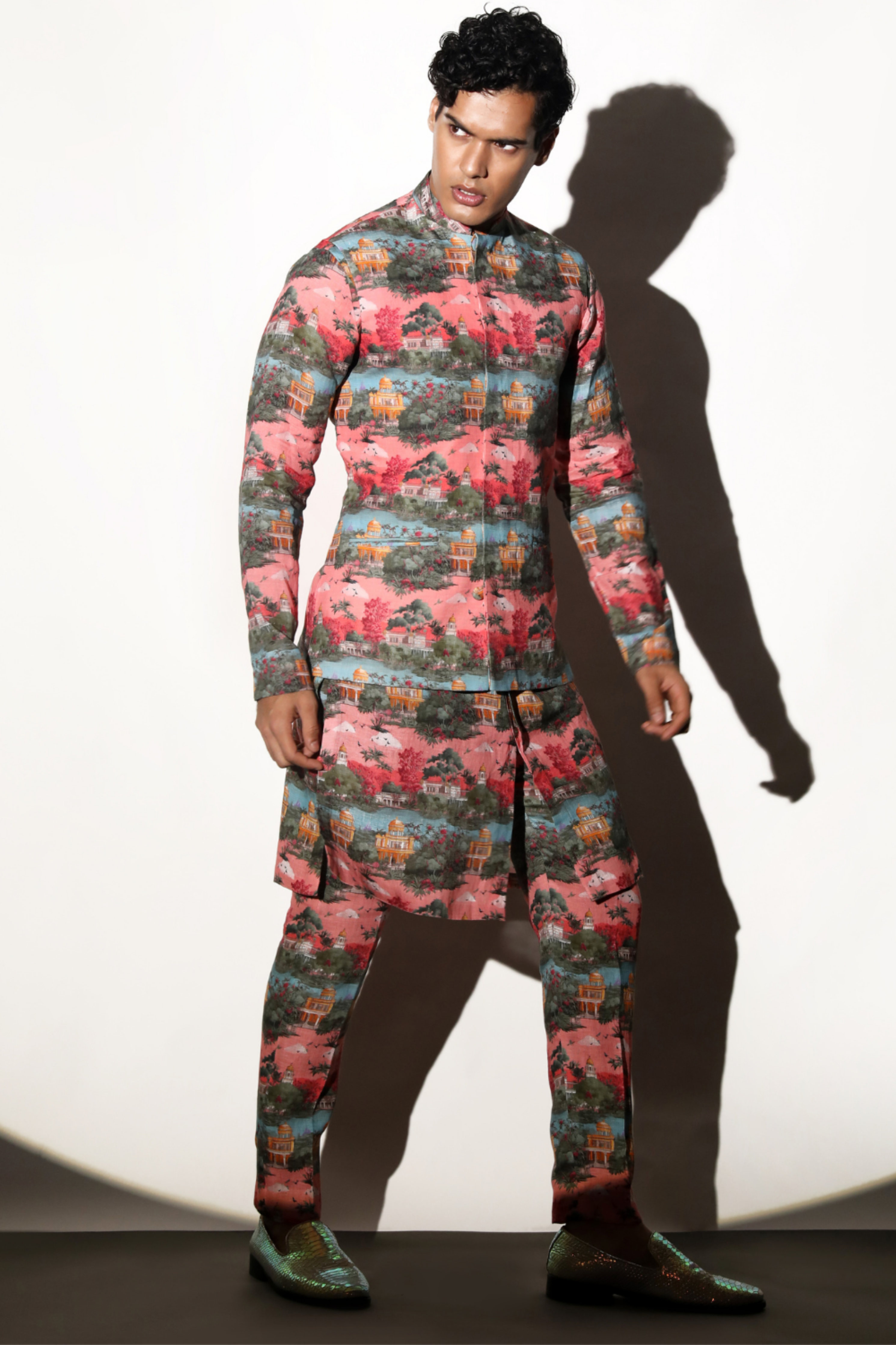 Karengarh Printed Kurta With Pants