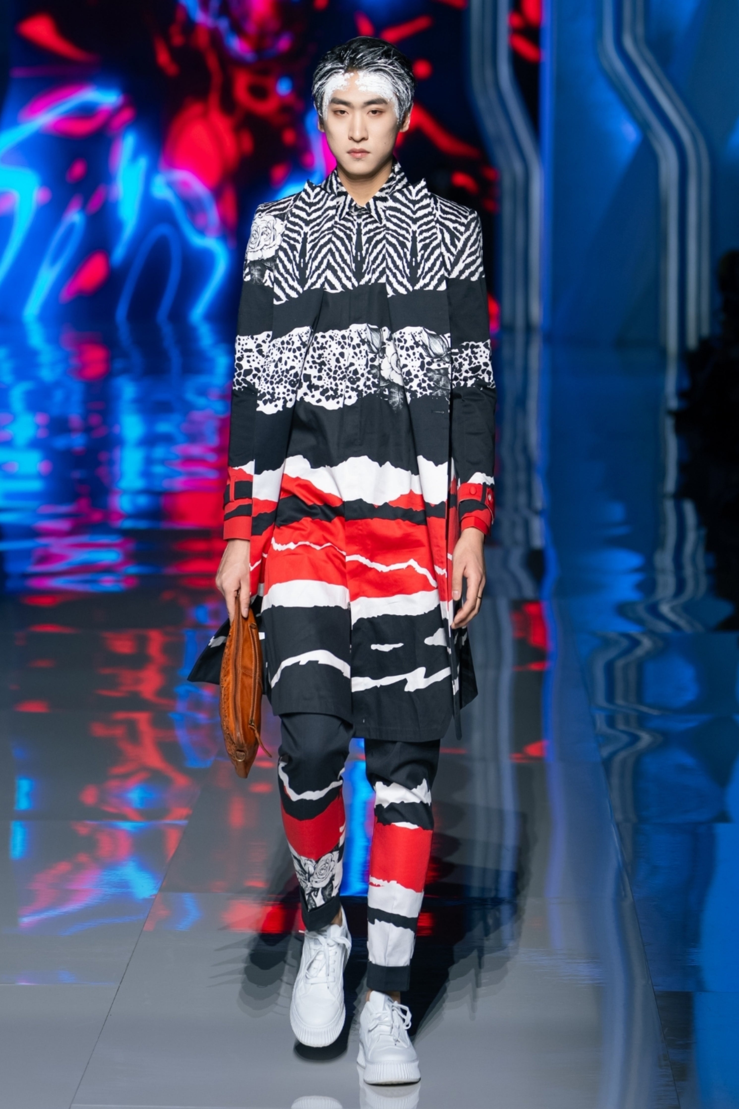Tecton Black Printed Trousers