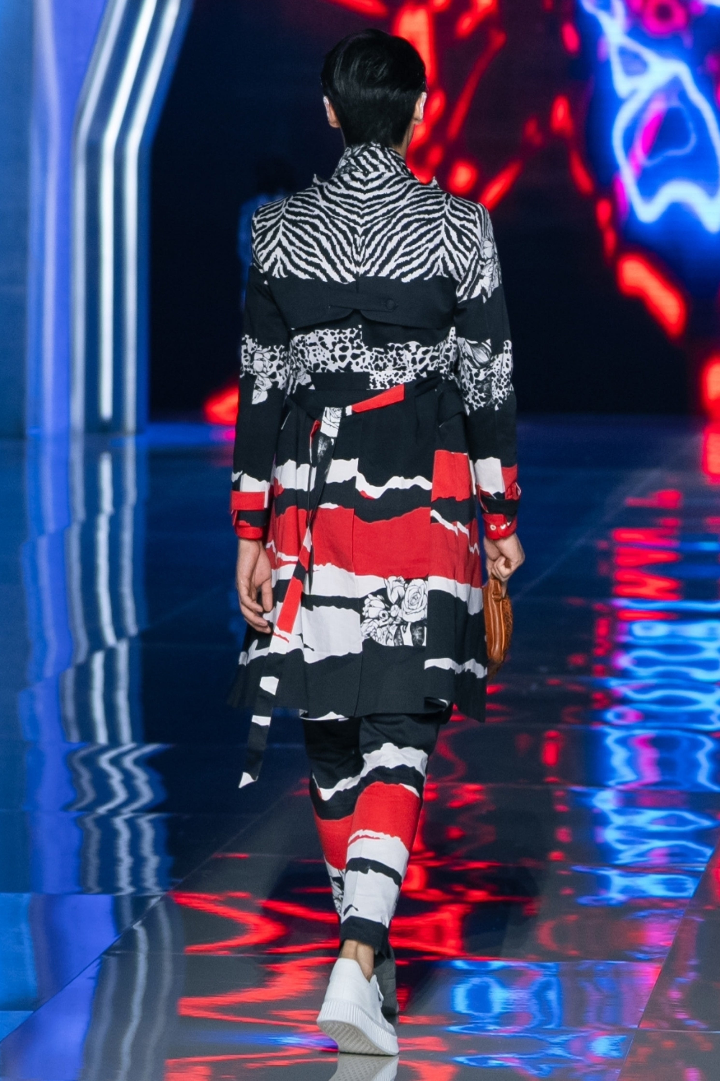 Tecton Black Printed Trousers