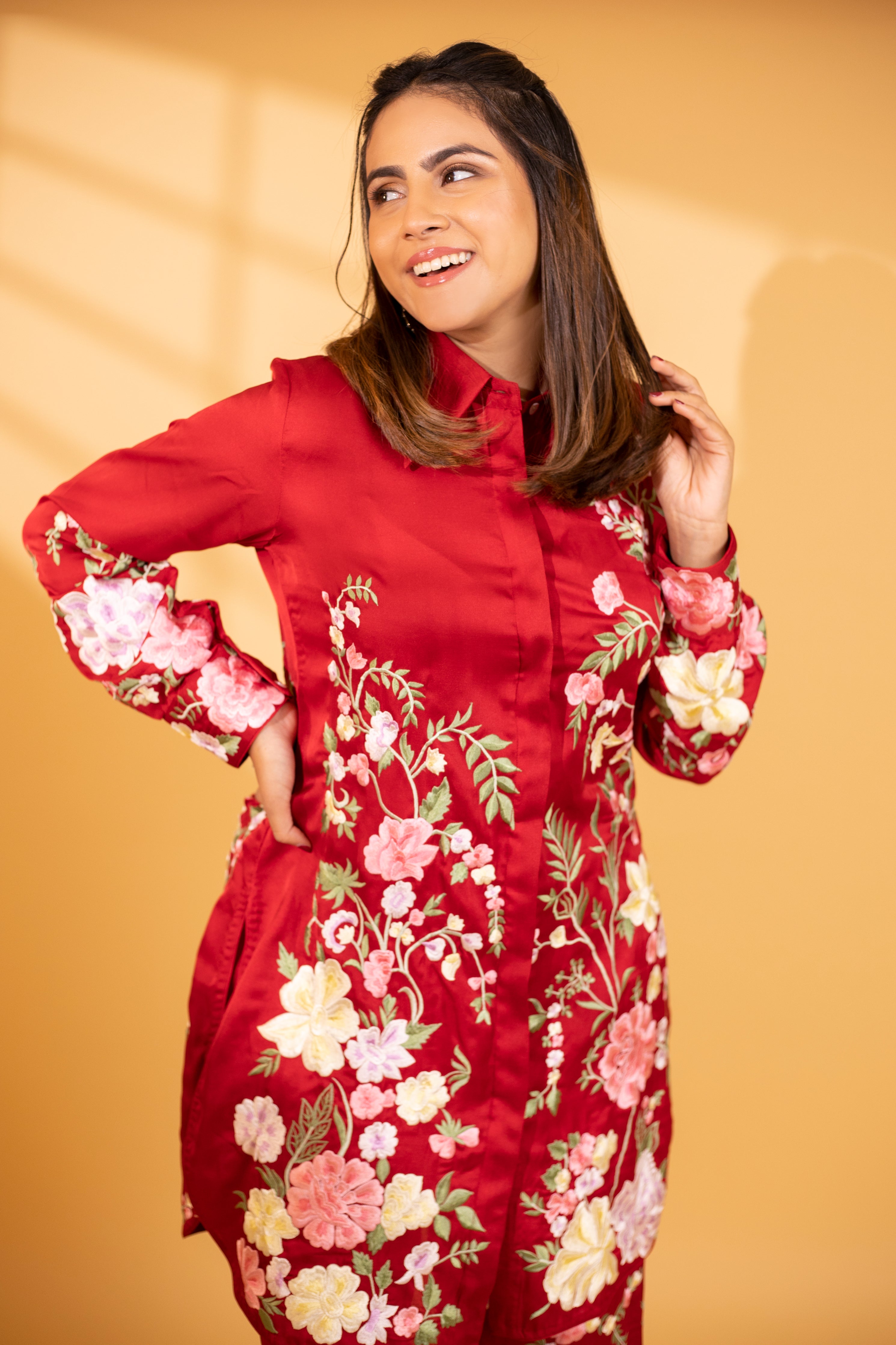 Rosette Red Co-Ord Set