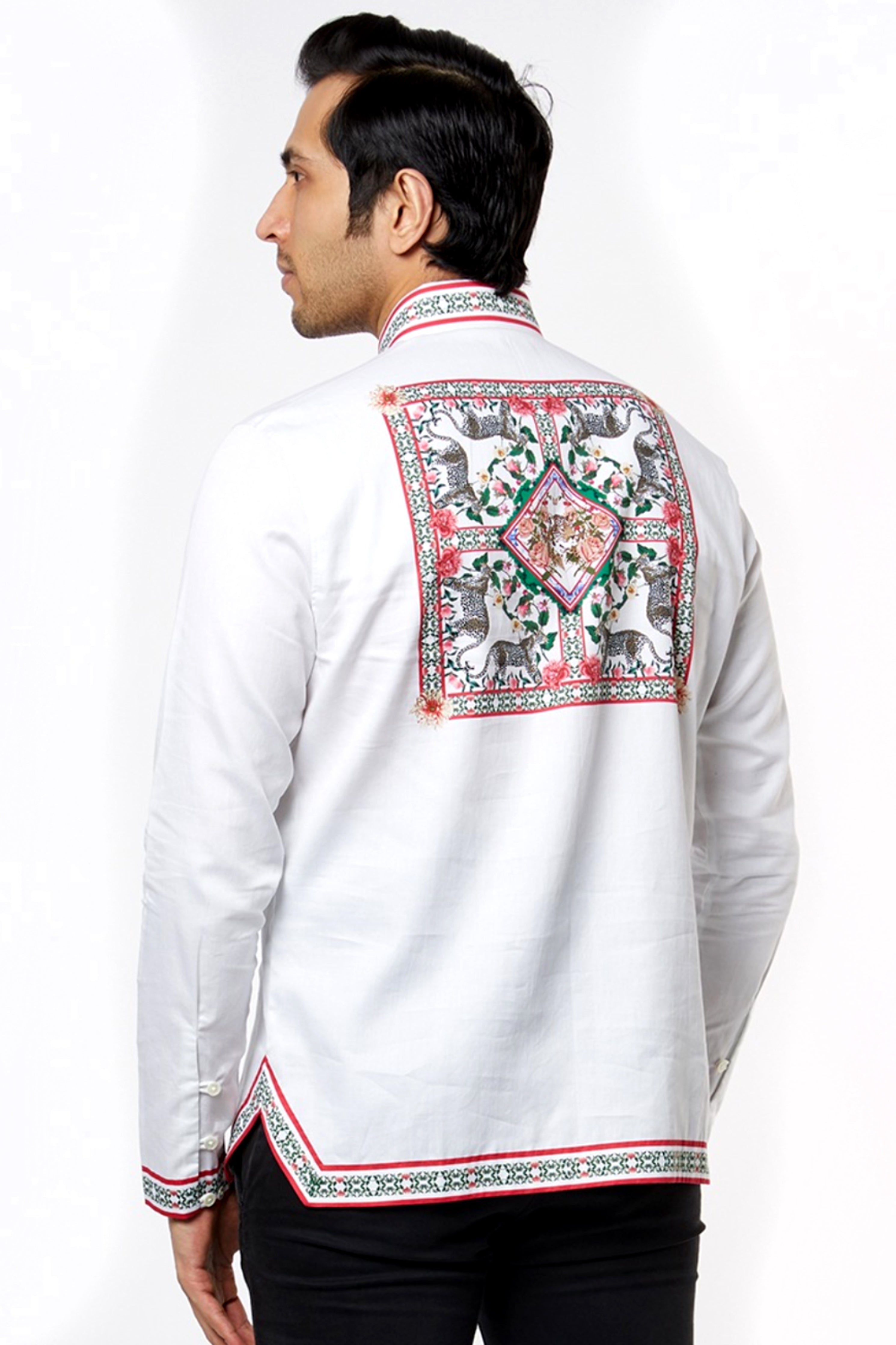 White Leo Hem Striper Shirt