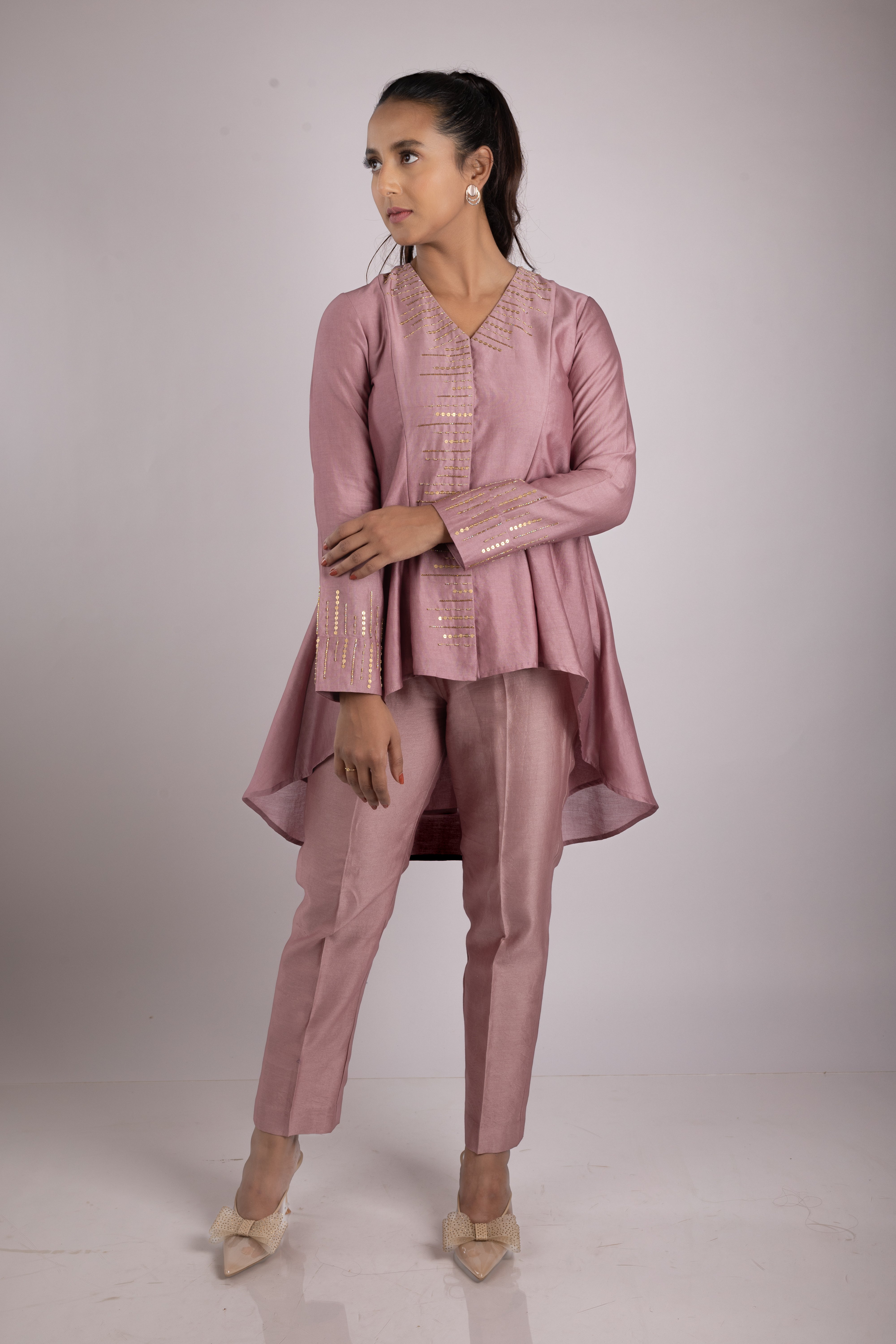 Lilac Whisper Chanderi Set