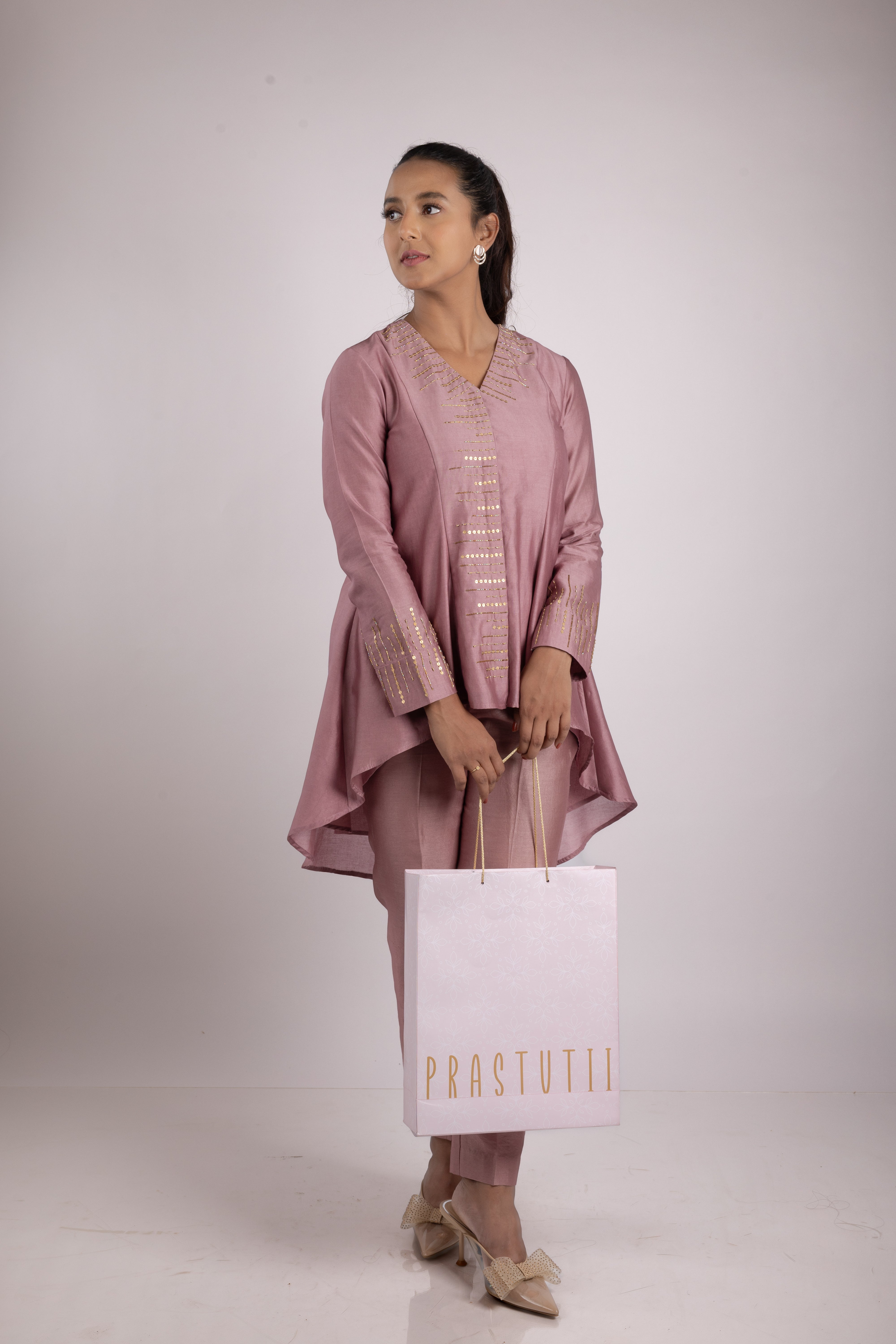 Lilac Whisper Chanderi Set