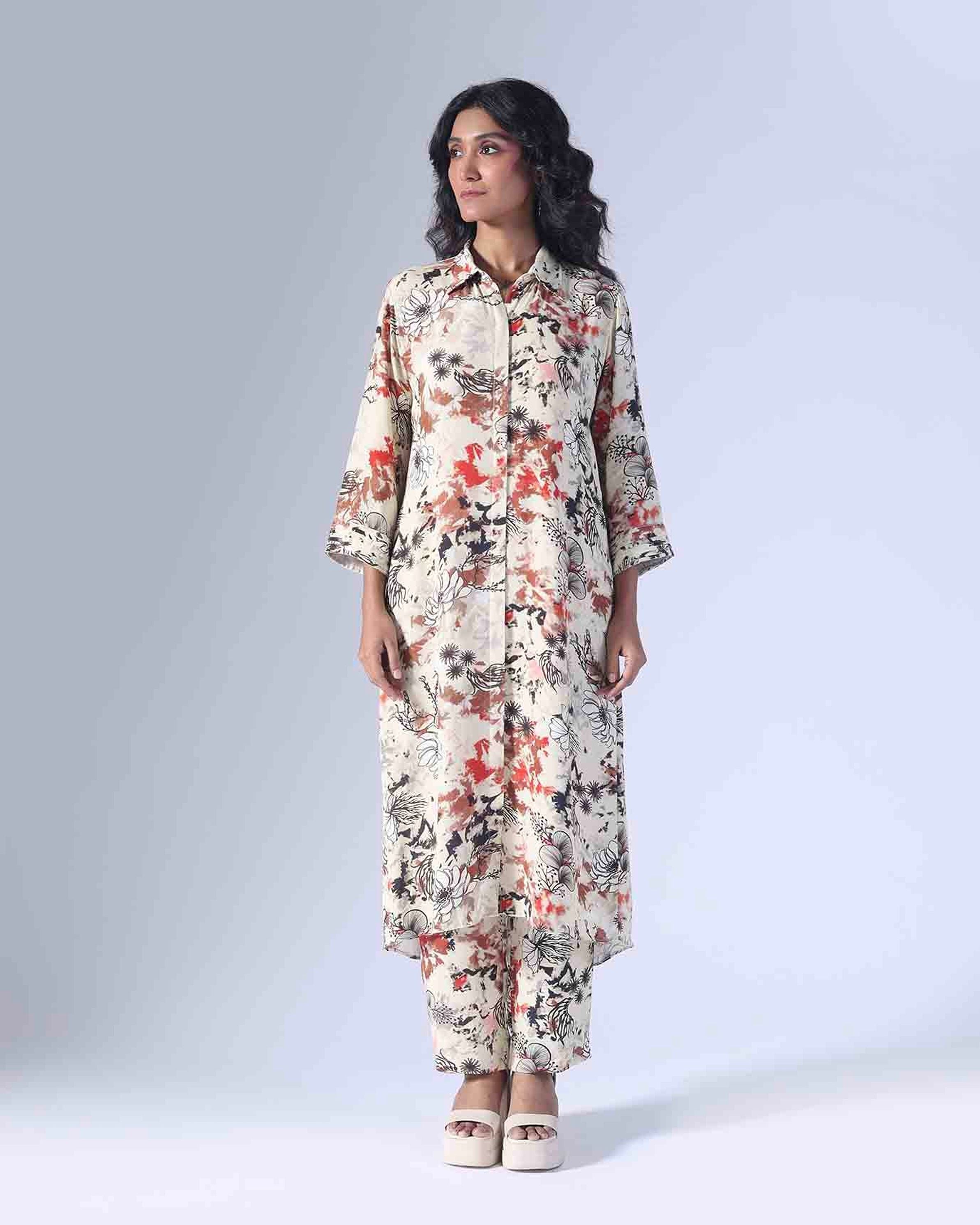 Pavitra Sagar in Seagrass Long Co-Ordinated Set