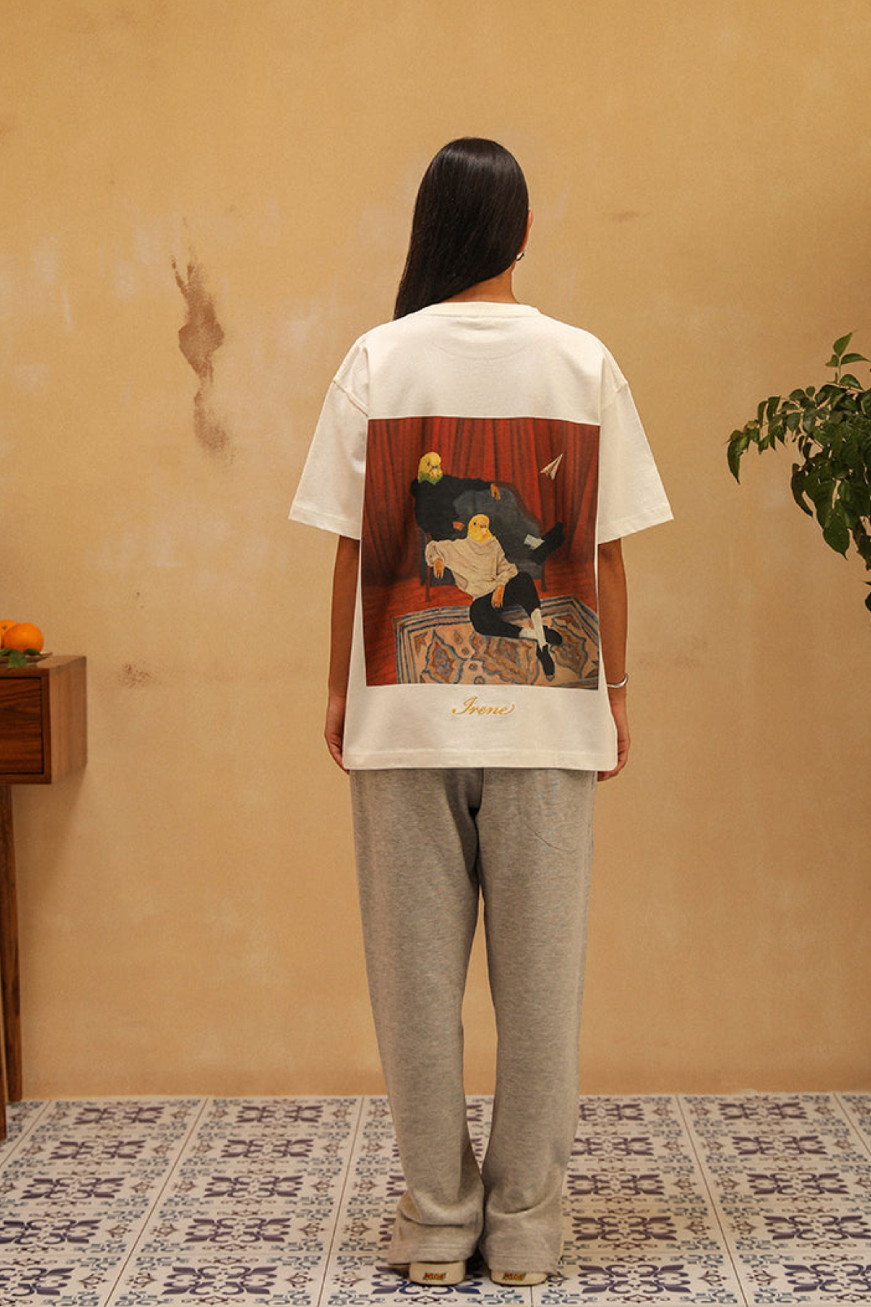 Wake Your Dreams Birdbrained Half Sleeve T-Shirt, Archive White, Small