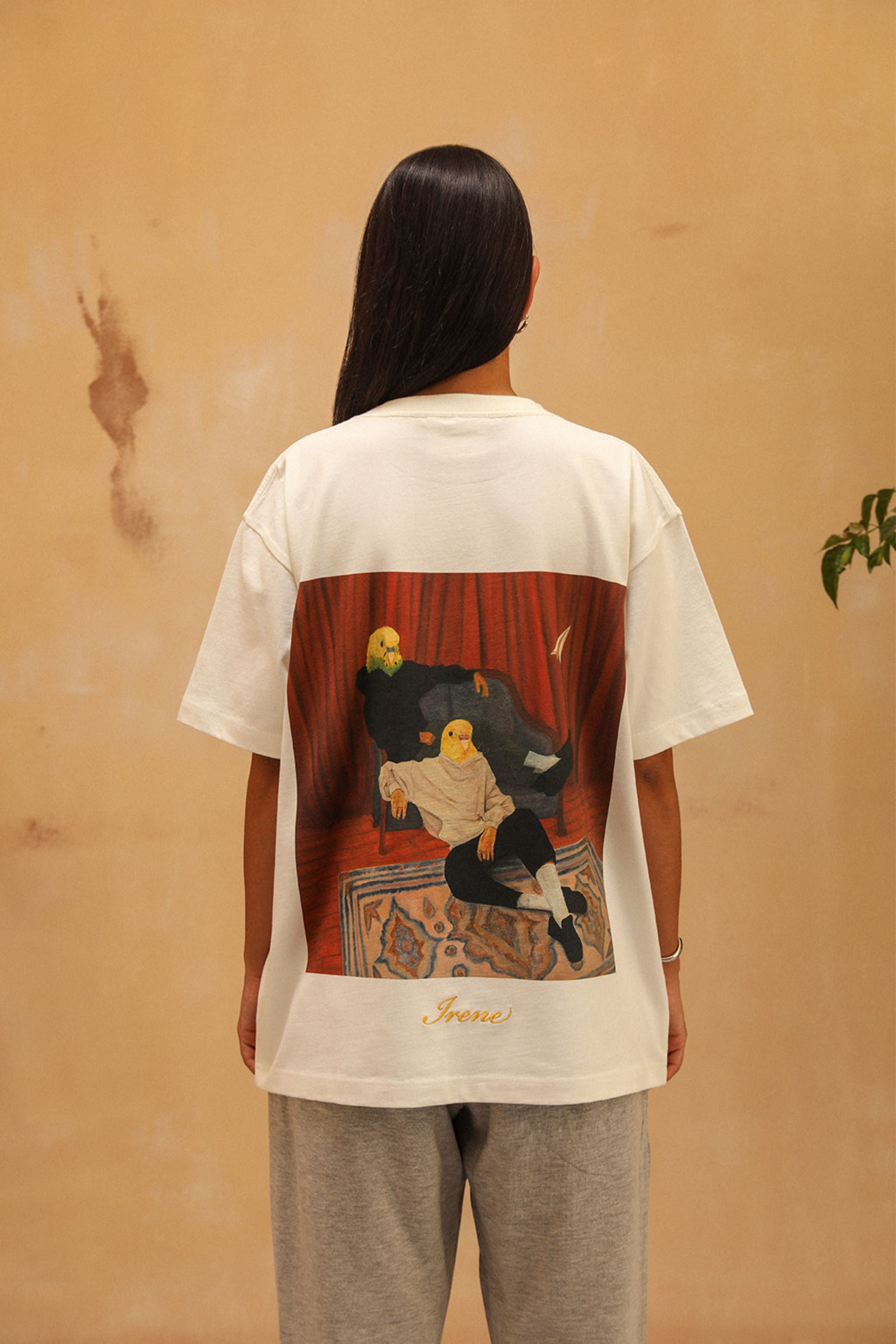 Wake Your Dreams Birdbrained Half Sleeve T-Shirt, Archive White, Small