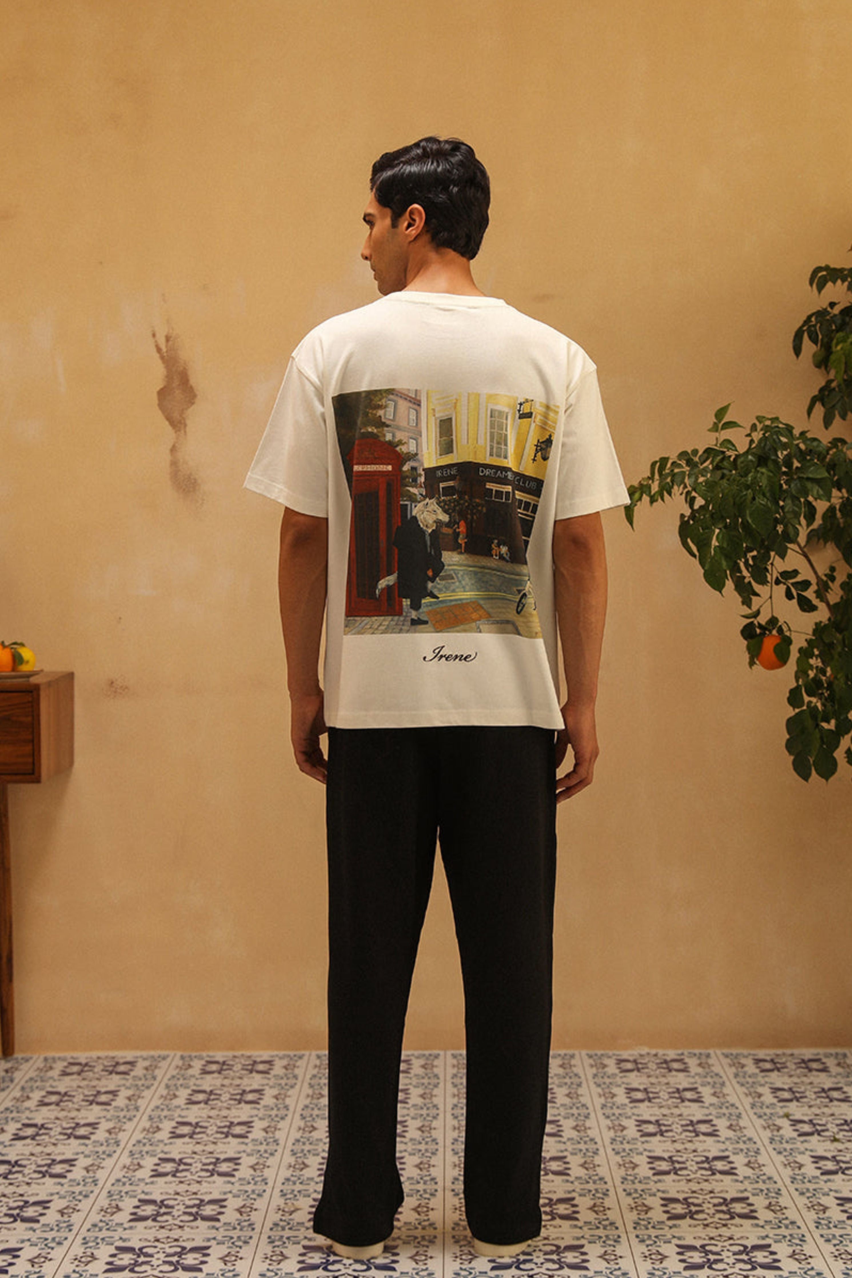 Wake Your Dreams Wolves and Woofs Half Sleeve T-Shirt, Archive White, Small