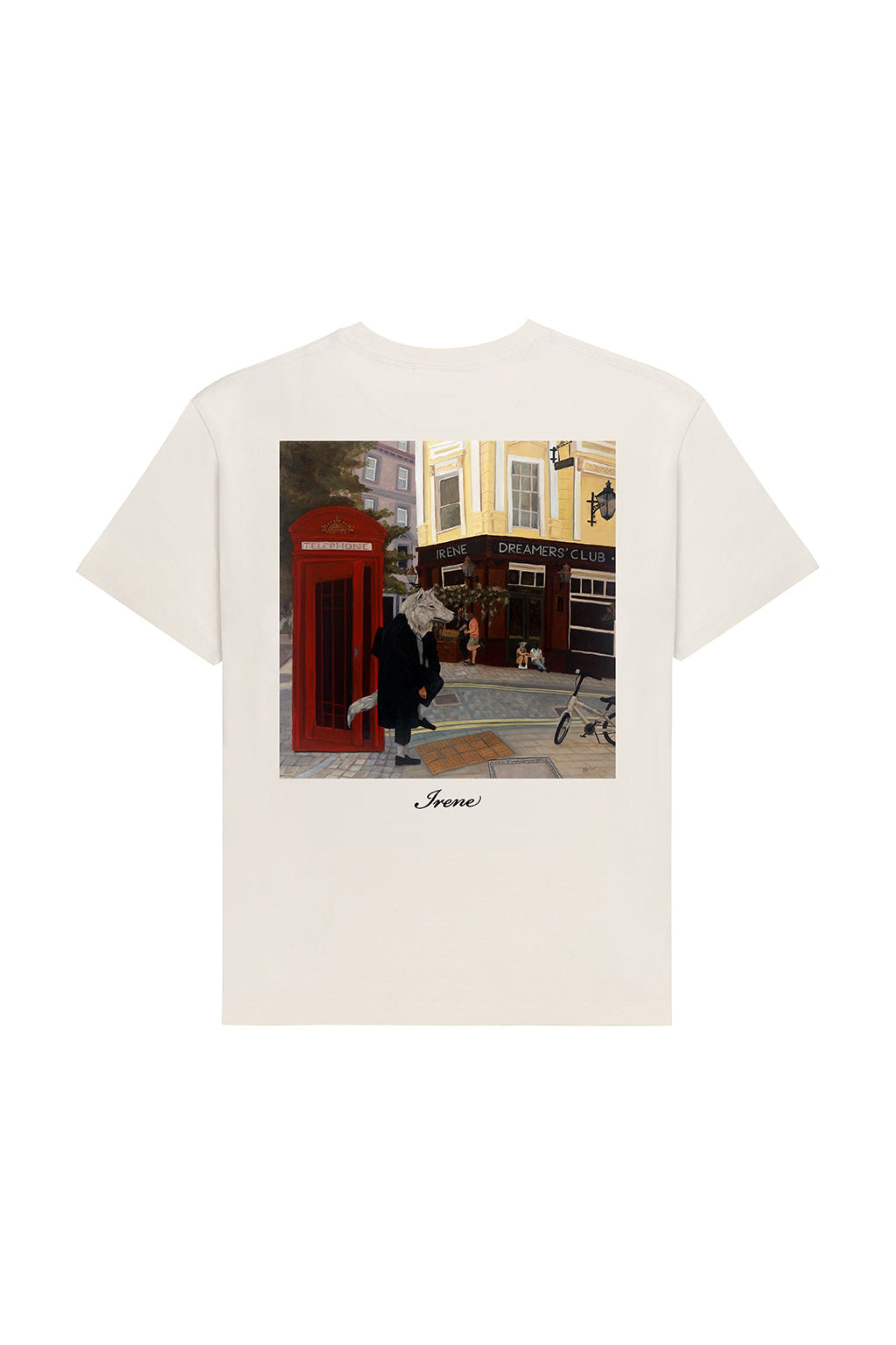 Wake Your Dreams Wolves and Woofs Half Sleeve T-Shirt, Archive White, Small