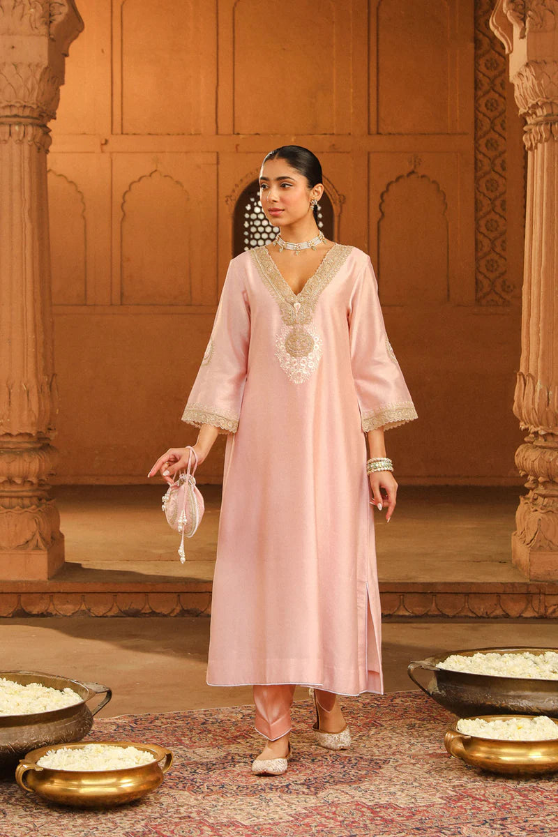 Kareena Kapoor In Sanvi - Blush Pink Long Choga With Salwar