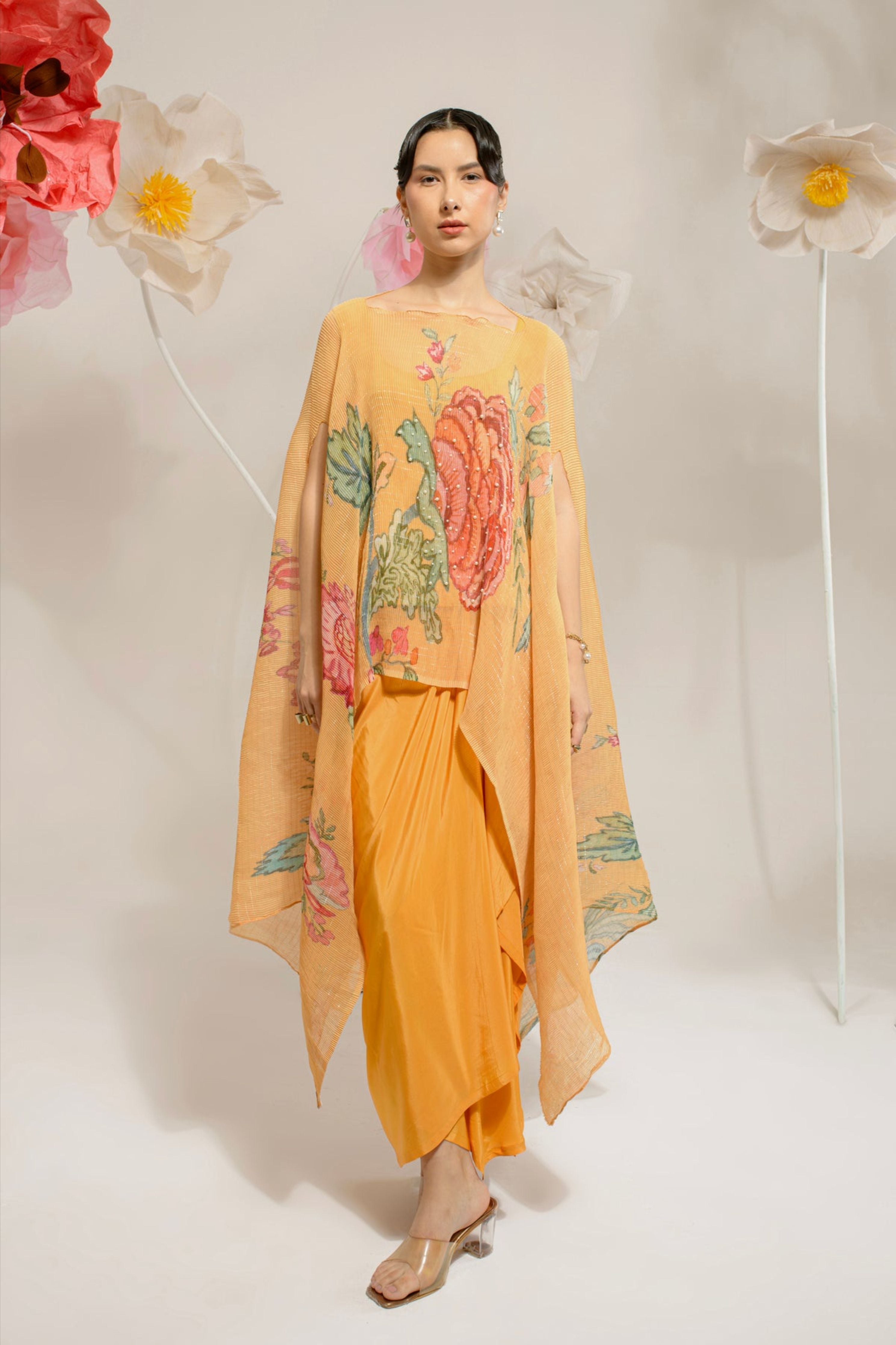 Yellow Hp Kaftan & Dhoti