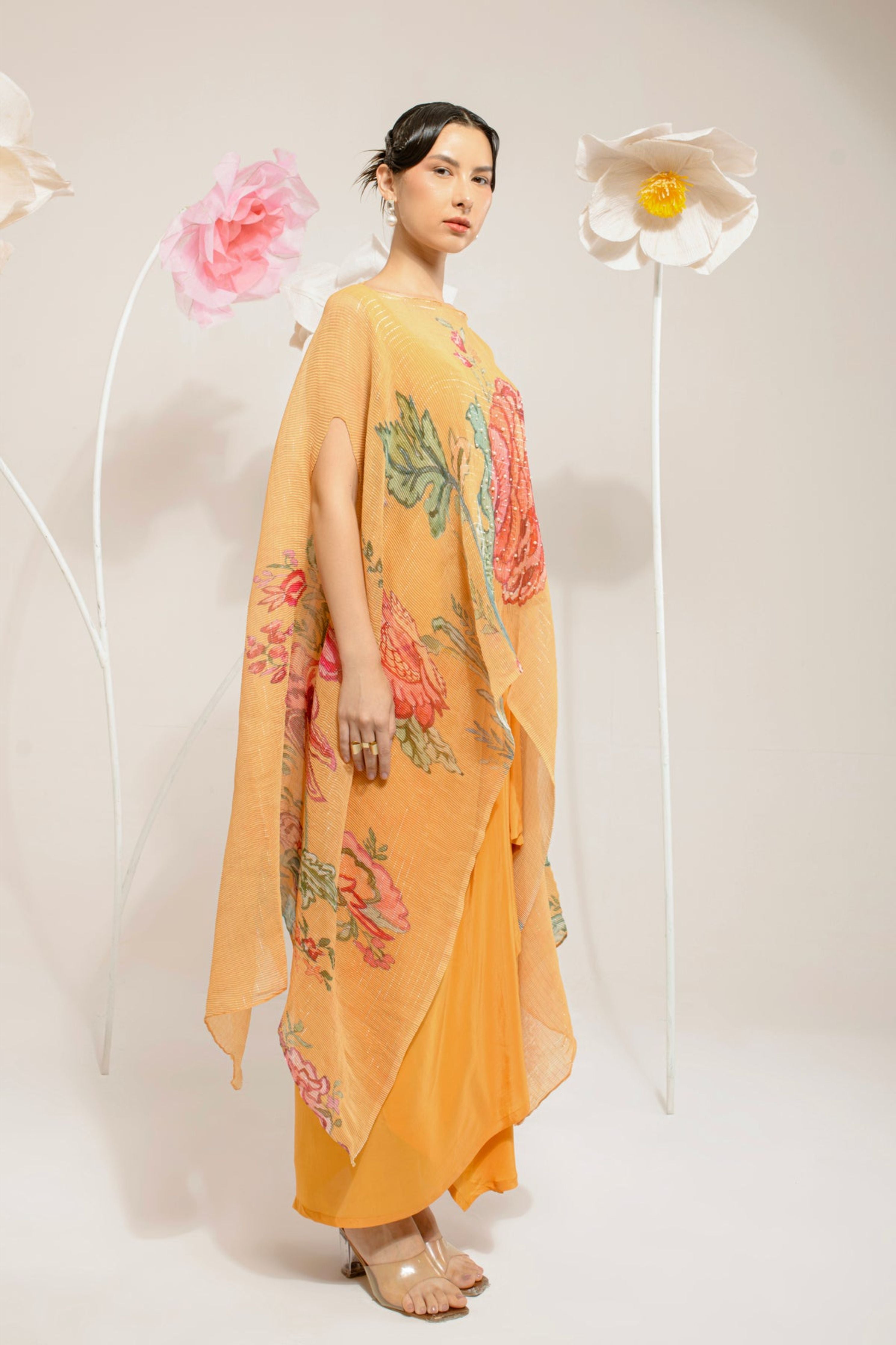 Yellow Hp Kaftan & Dhoti
