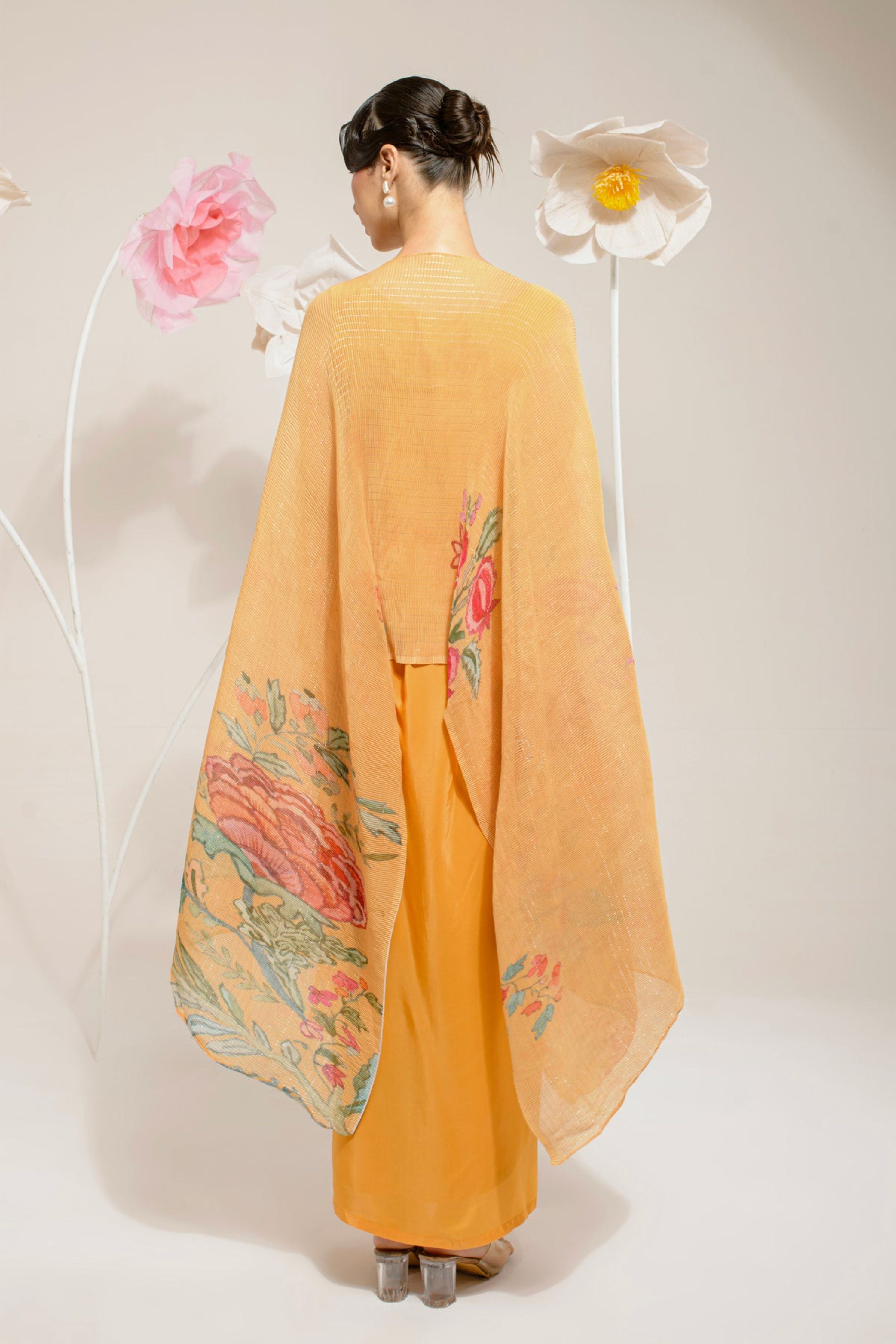 Yellow Hp Kaftan & Dhoti