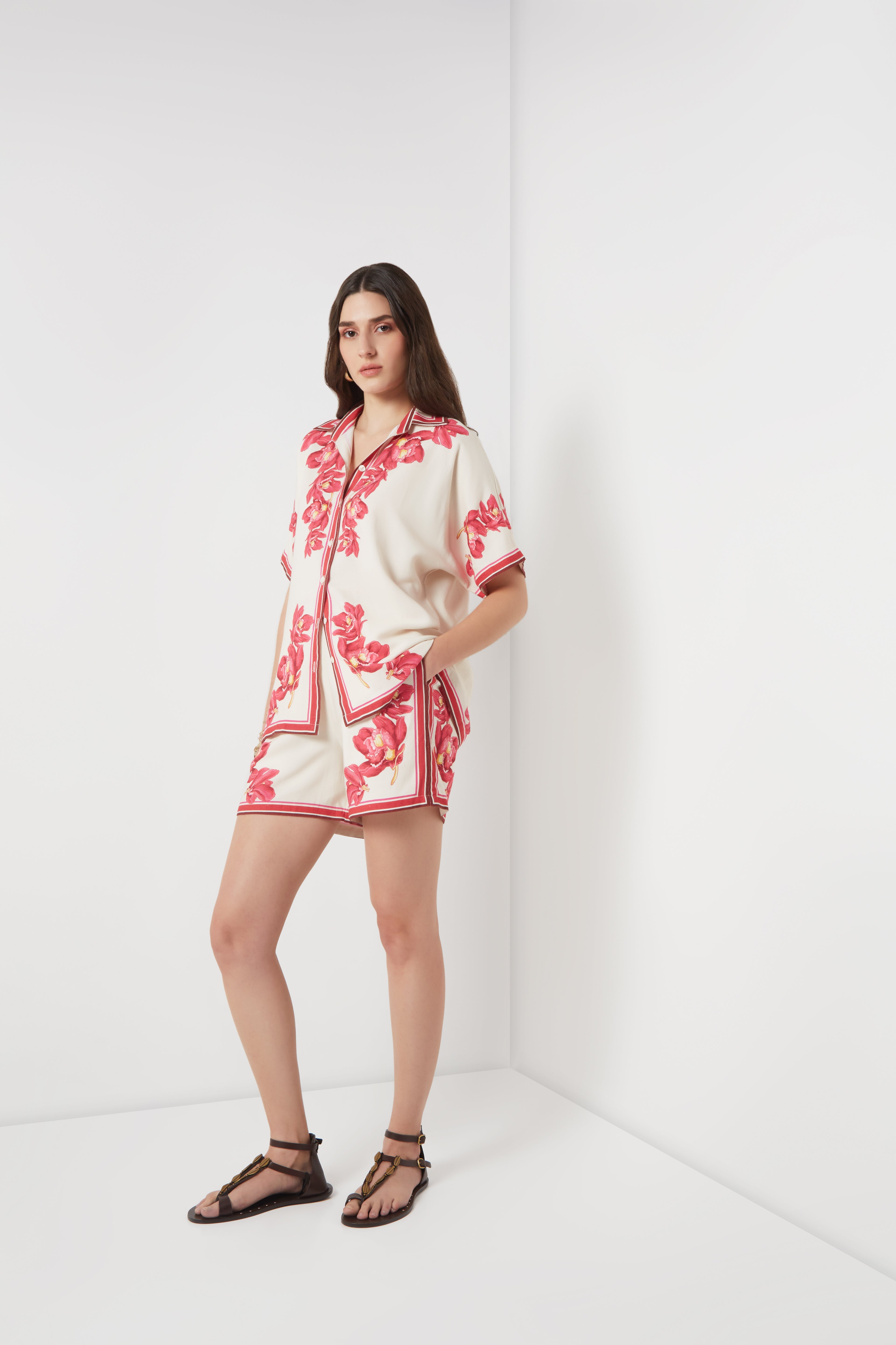 Scarlet Bloom Shorts