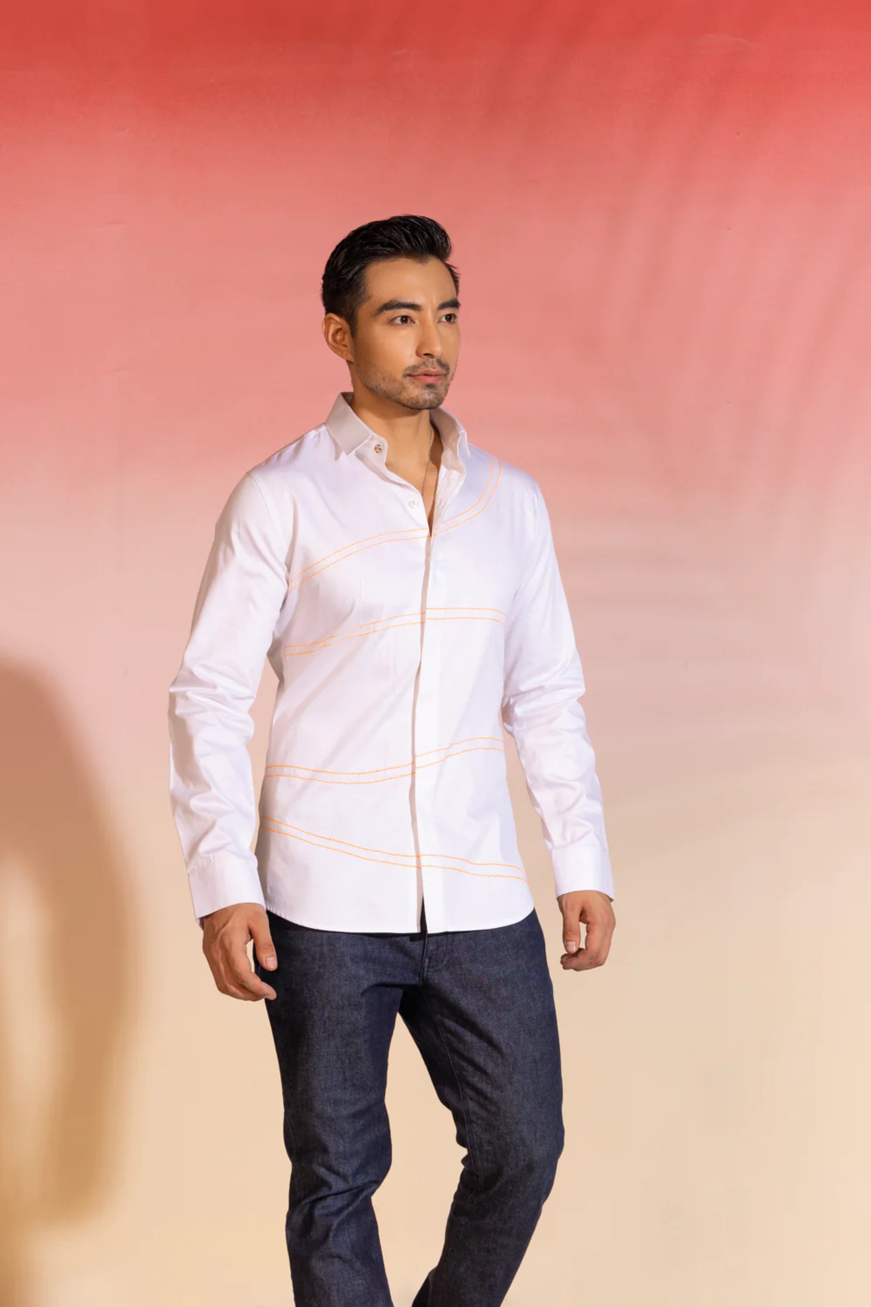 Orange Wave Shirt