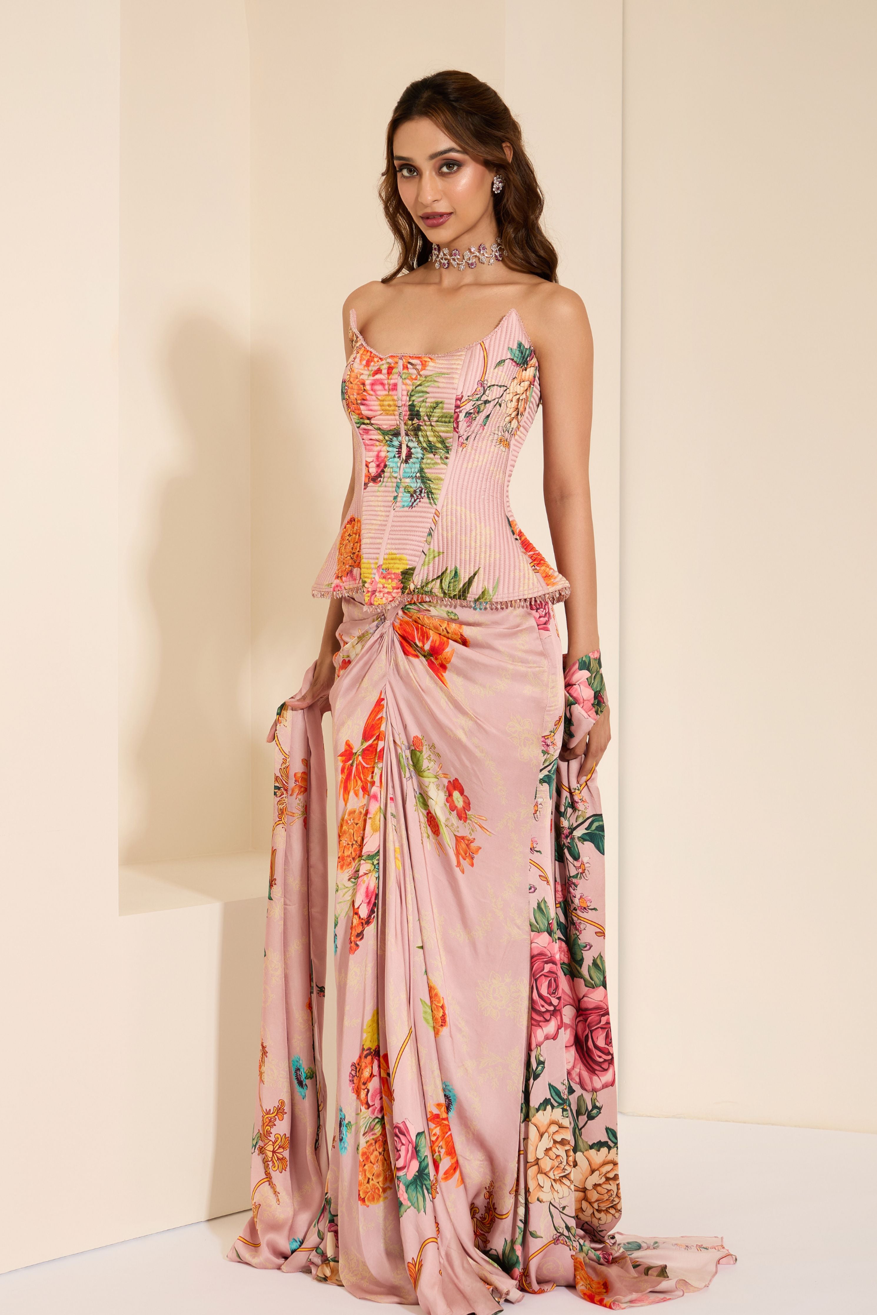 Periwinkle Glow Corset & Drape Set