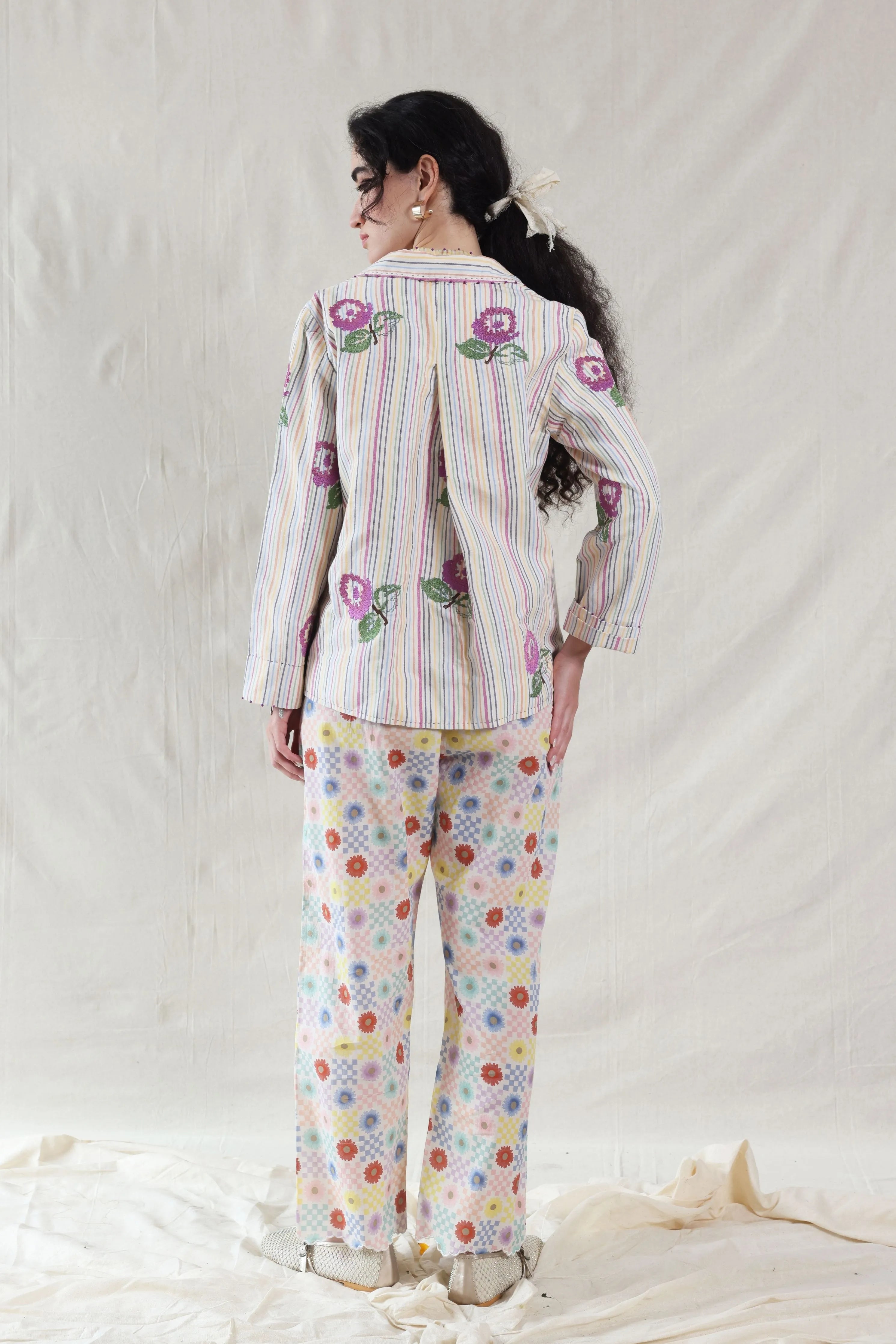 Multi Hand Woven Cotton Silk Bottom